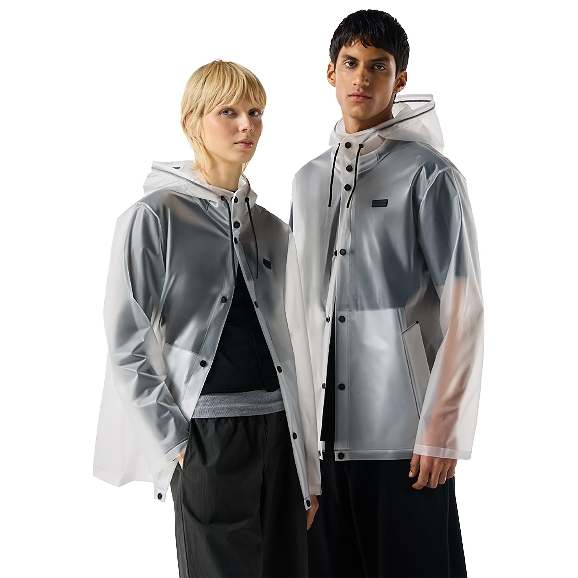 Hunter Unisex Downpour Izzy Pu Hooded Jacket - Clear Matte
