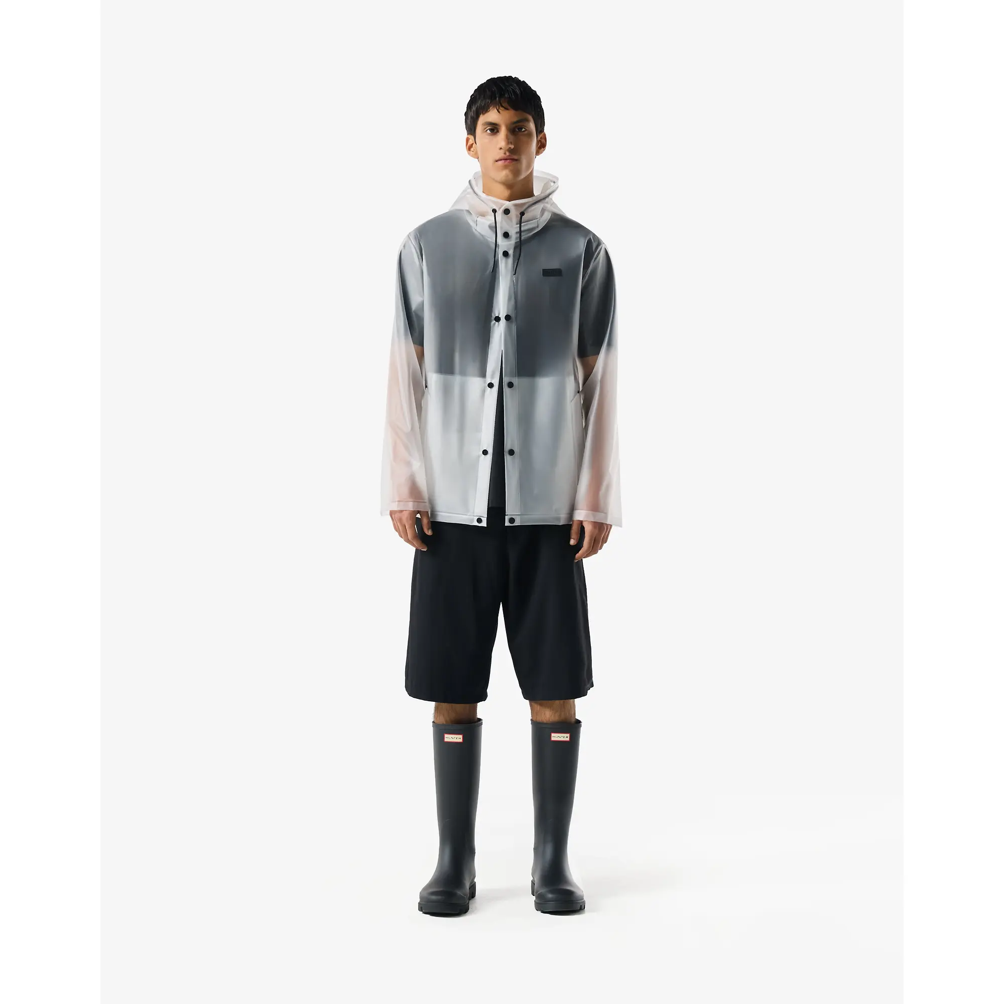 Product image 3 of 15 of Hunter Unisex Downpour Izzy Pu Hooded Jacket - Clear Matte