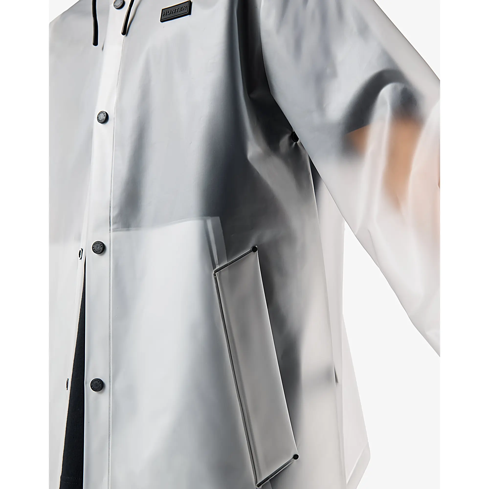 Product image 9 of 15 of Hunter Unisex Downpour Izzy Pu Hooded Jacket - Clear Matte