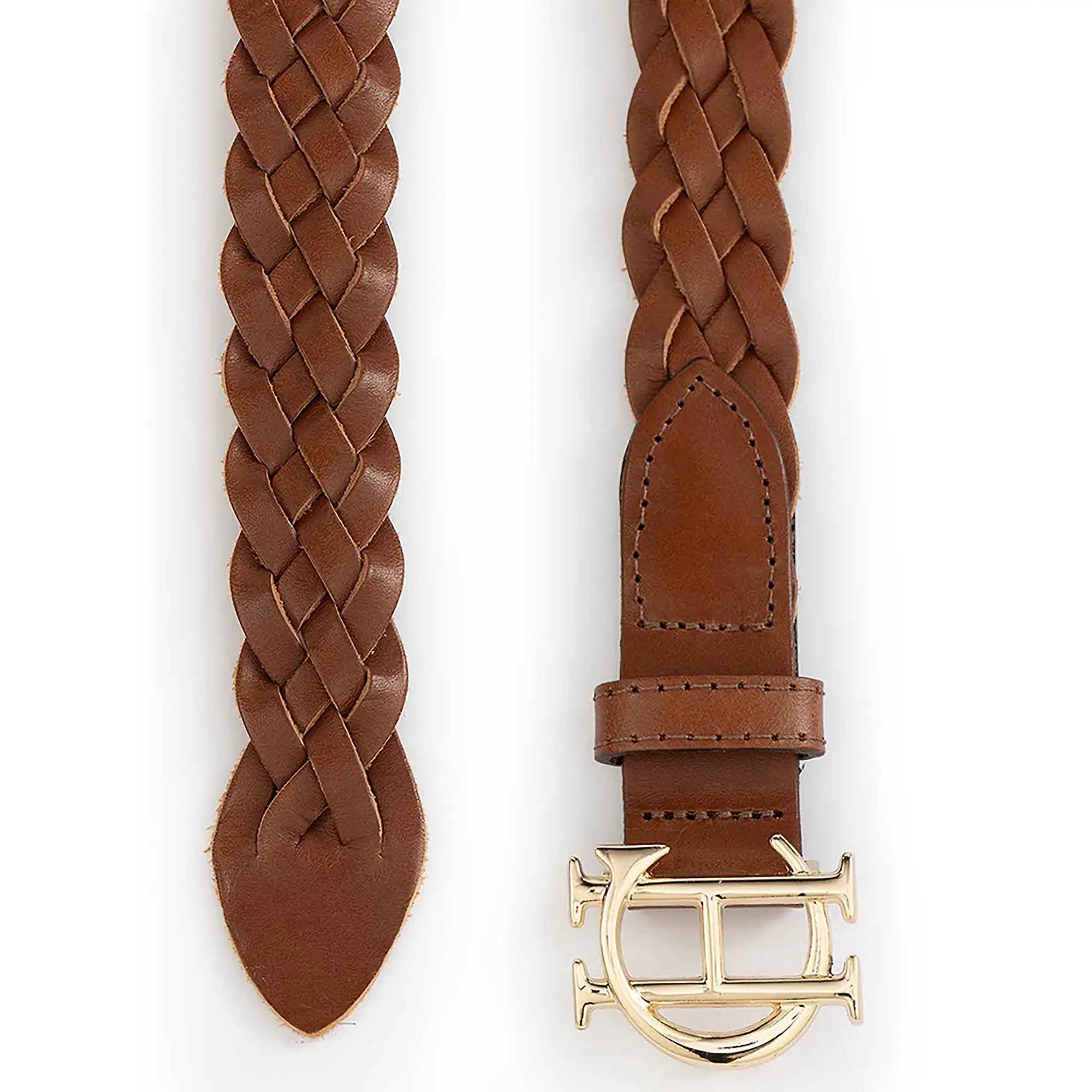 Product image 3 of 9 of Holland Cooper Women's Plaited Slim Belt - Tan