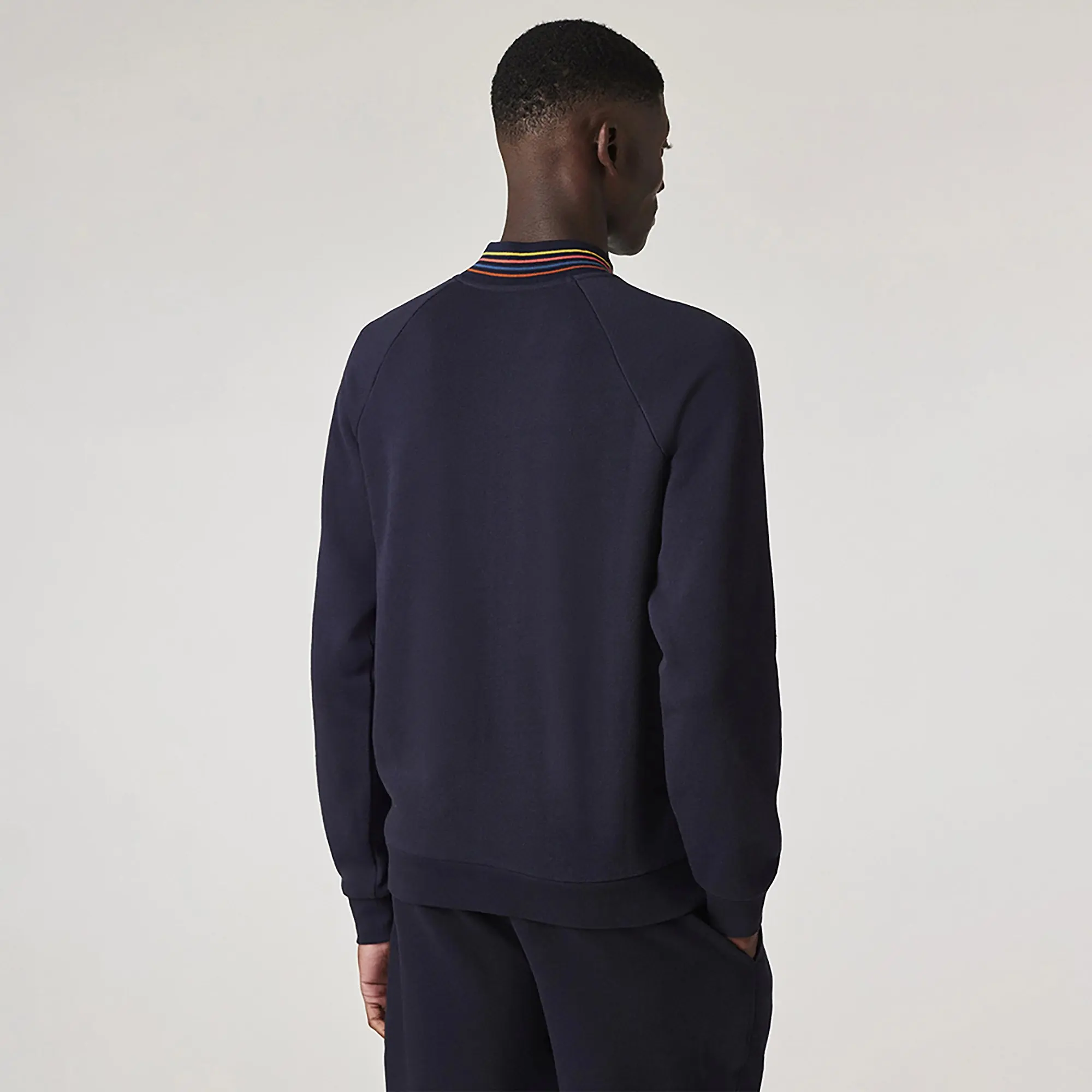 Product image 4 of 7 of Paul Smith Men's Cotton 'Artist Stripe' Zip Lounge Top - Navy