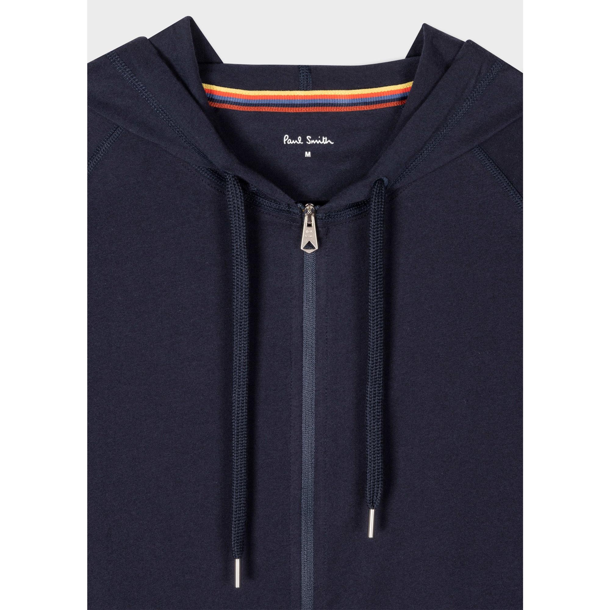 Paul Smith Men's Jersey Cotton Zip Lounge Hoodie - Navy | British