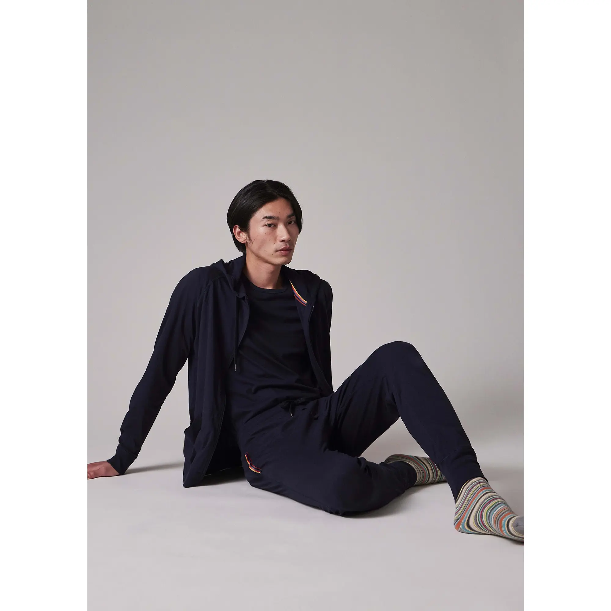 Product image 5 of 7 of Paul Smith Men's Jersey Cotton Zip Lounge Hoodie - Navy
