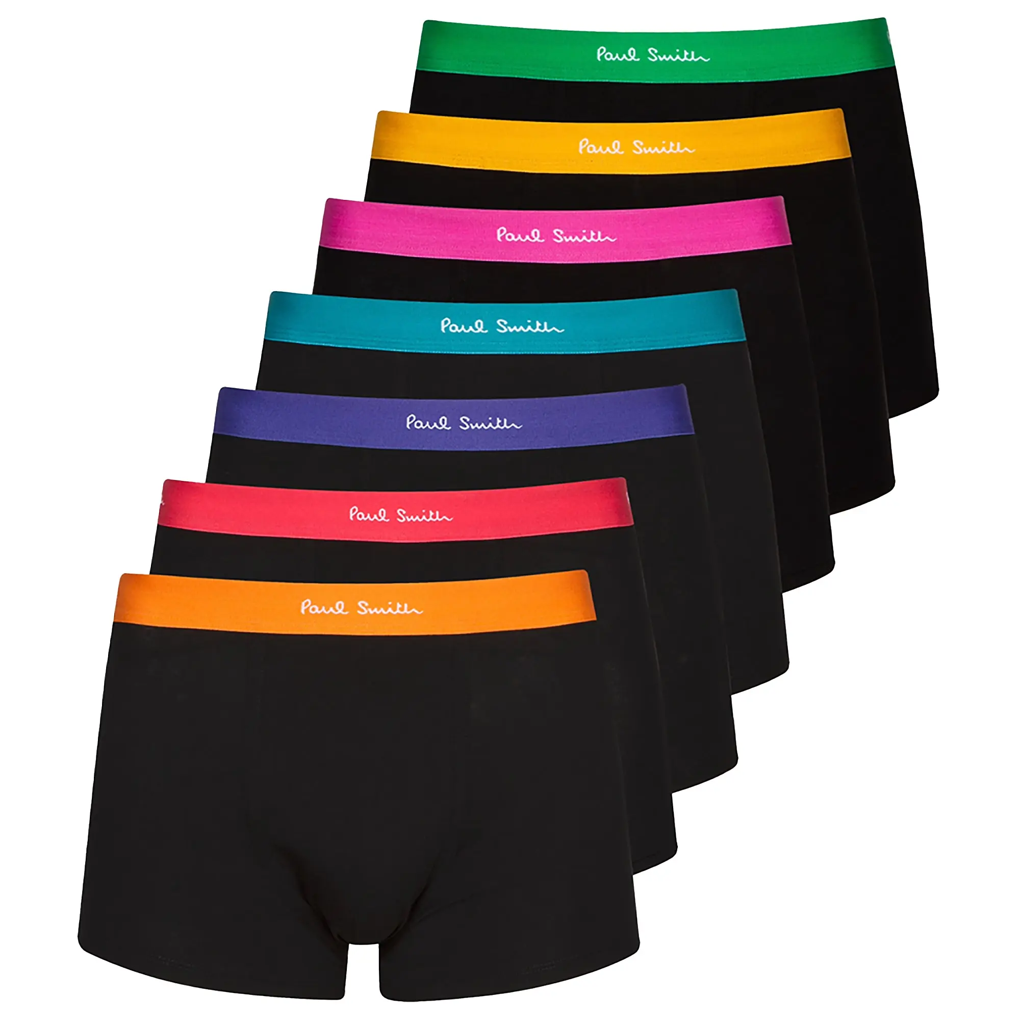 Product image 1 of 12 of Paul Smith Men's Organic-Cotton 7 Pack Boxer Briefs - Black