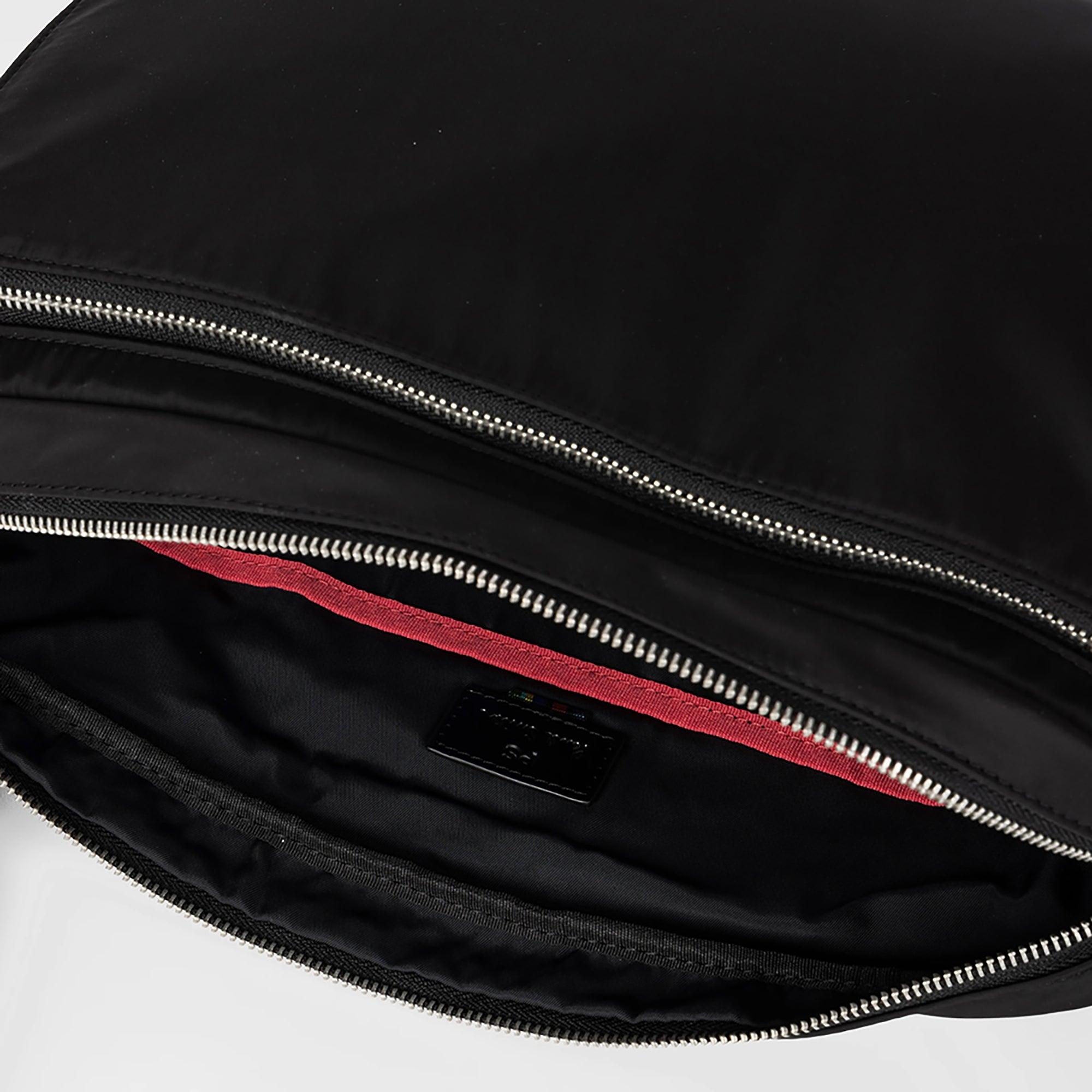 Paul Smith Men's Recycled Polyester Zebra Messenger Bag - Black