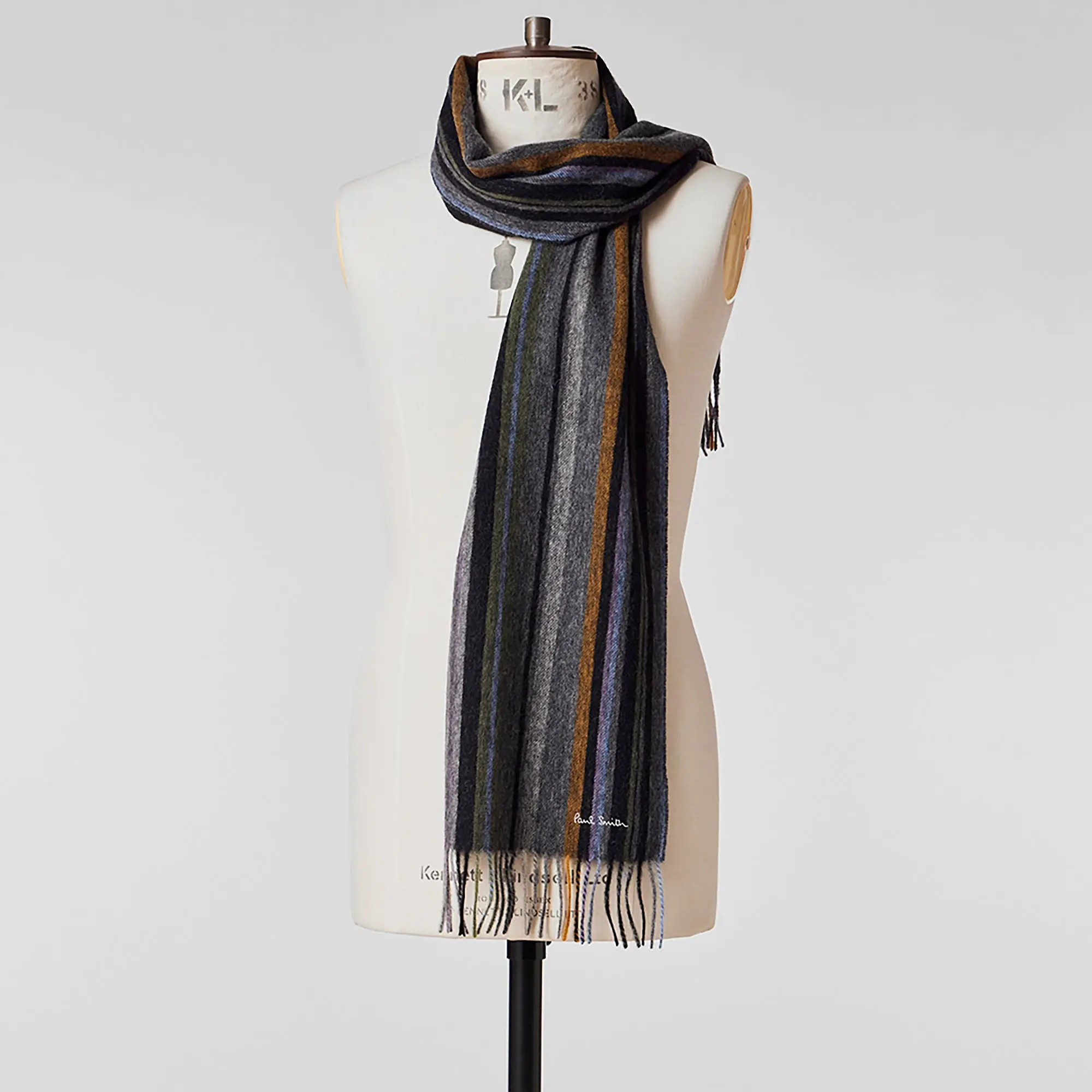 Product image 5 of 5 of Paul Smith Men's Trent Stripe Scarf - Grey