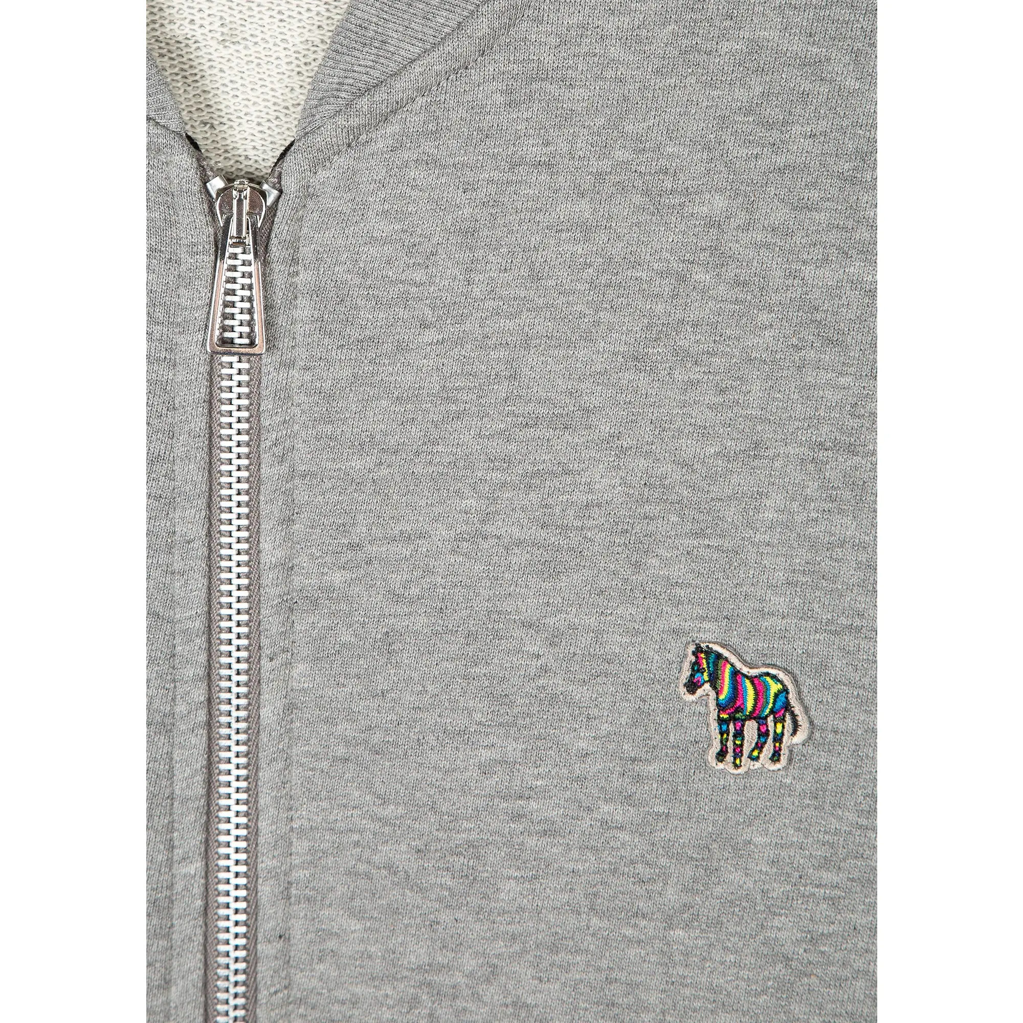 Product image 3 of 3 of PS By Paul Smith Men's Zebra Logo Cotton Bomber Jacket - Grey Melange