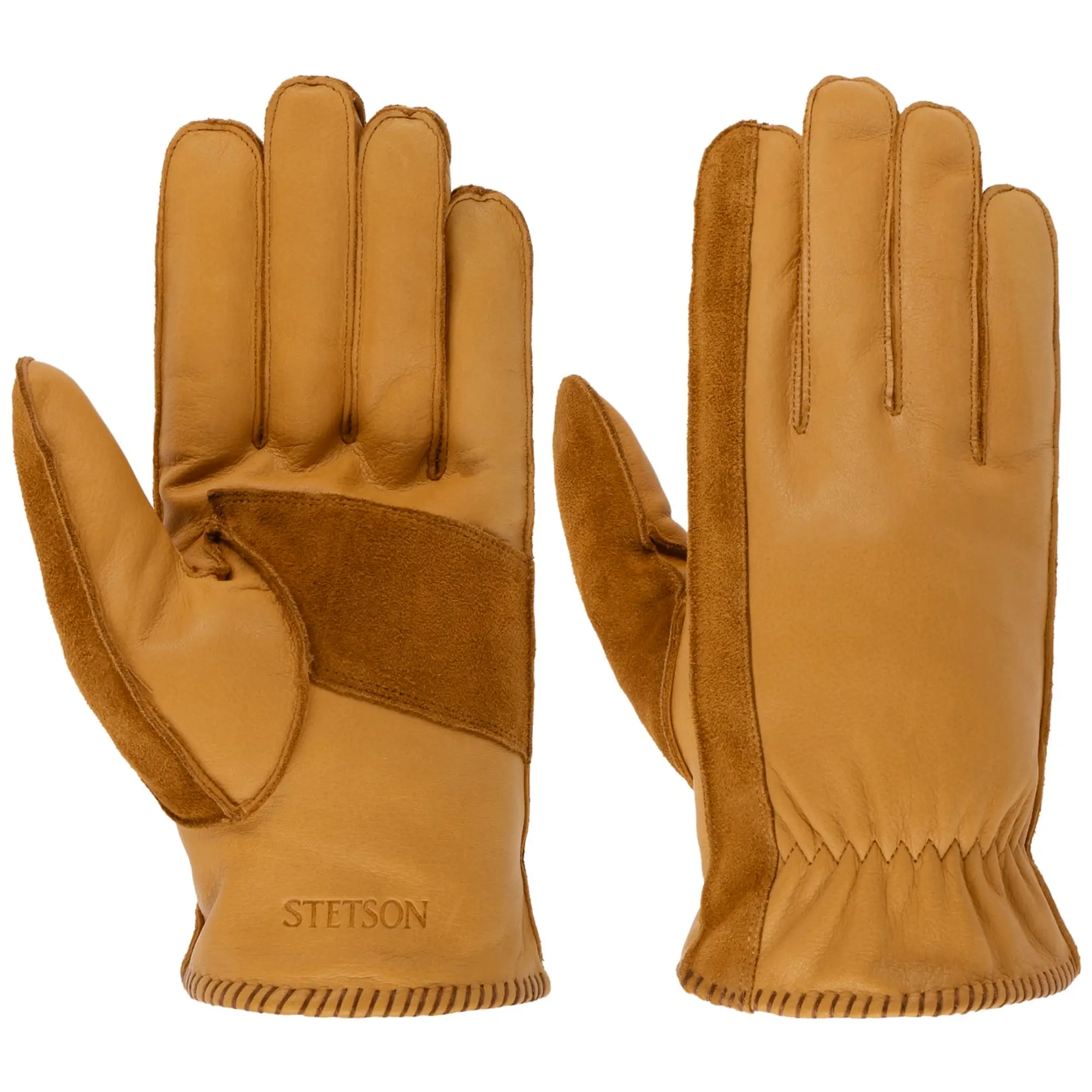 Product image 1 of 3 of Stetson Peoria Cow Nappa Leather Gloves - Cognac