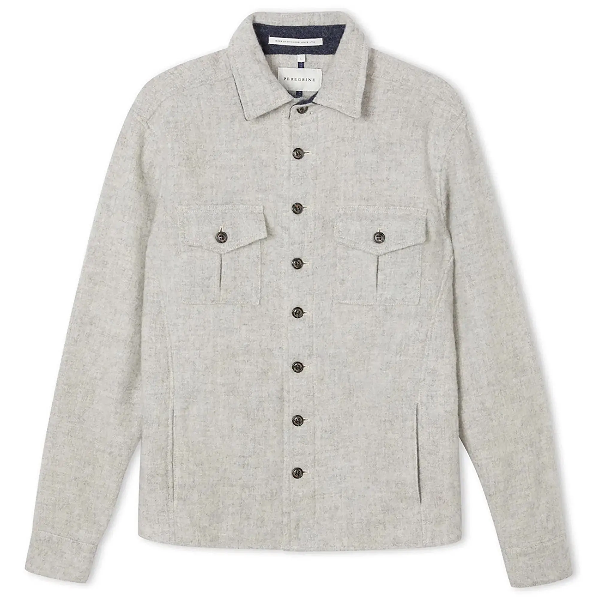 Product image 1 of 7 of Peregrine Men's Dexter Made In England Overshirt - Light Grey