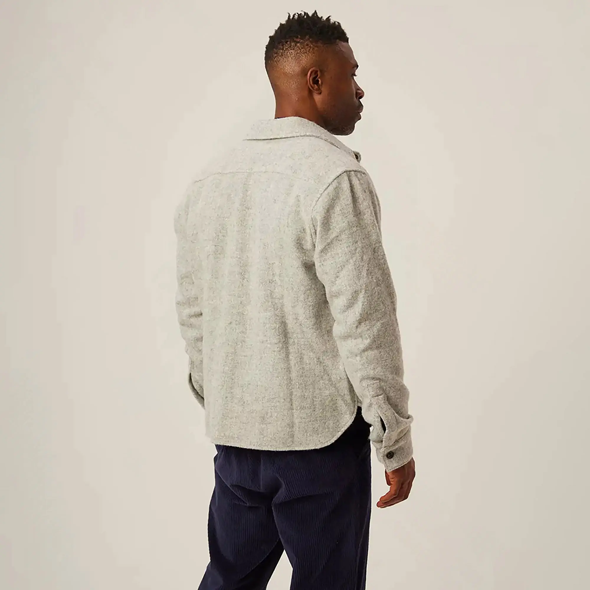 Product image 6 of 7 of Peregrine Men's Dexter Made In England Overshirt - Light Grey