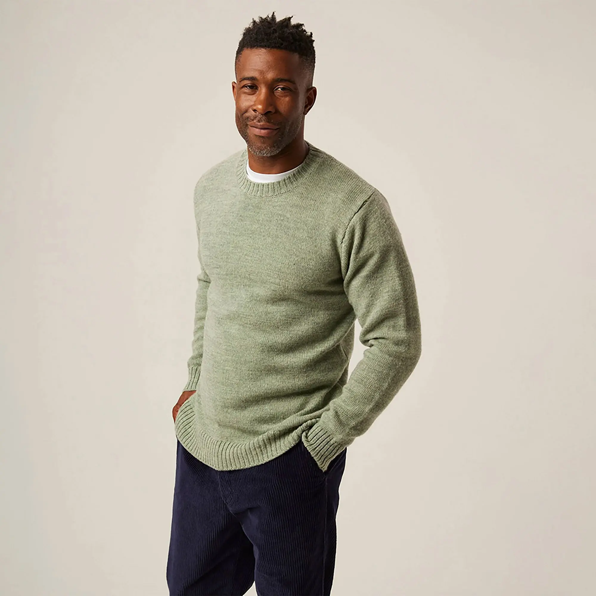 Product image 2 of 7 of Peregrine Men's Makers Made In England Crew Jumper - Mint
