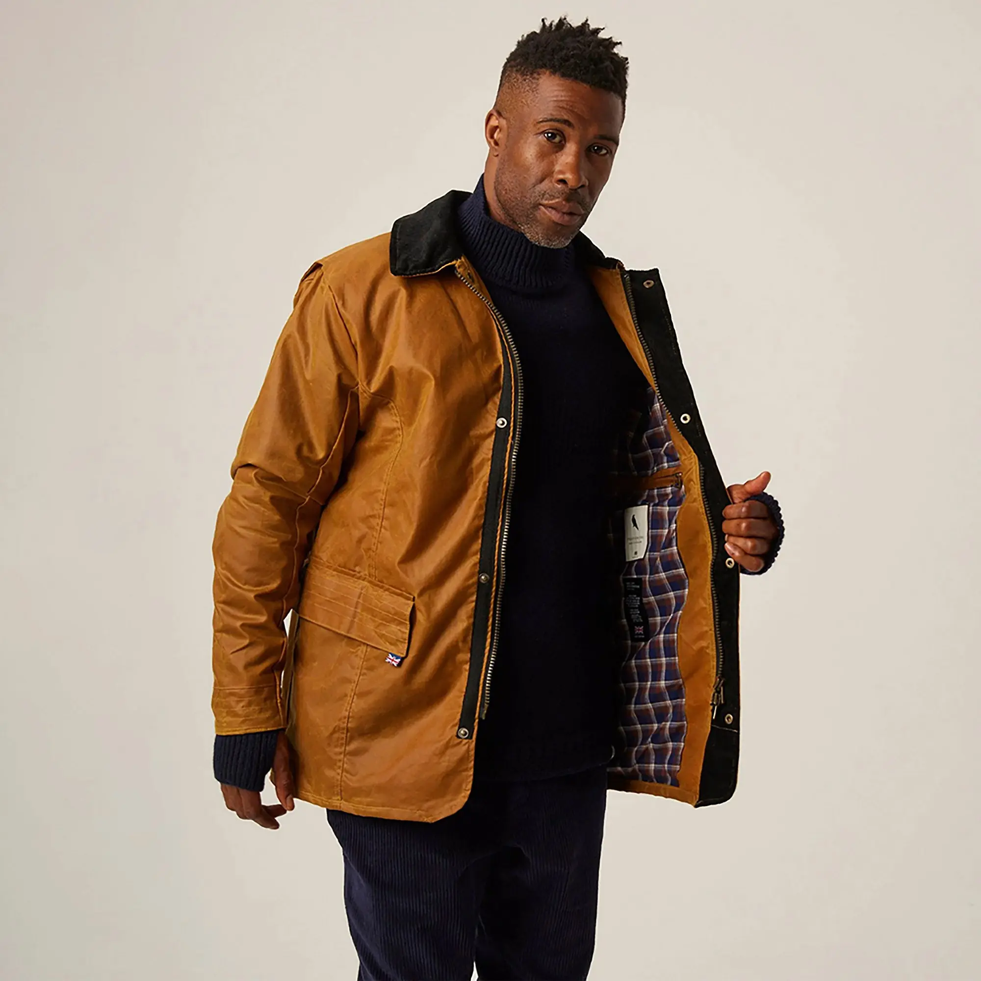 Product image 2 of 7 of Peregrine Men's Wax Clifton Made In England Jacket - Mustard