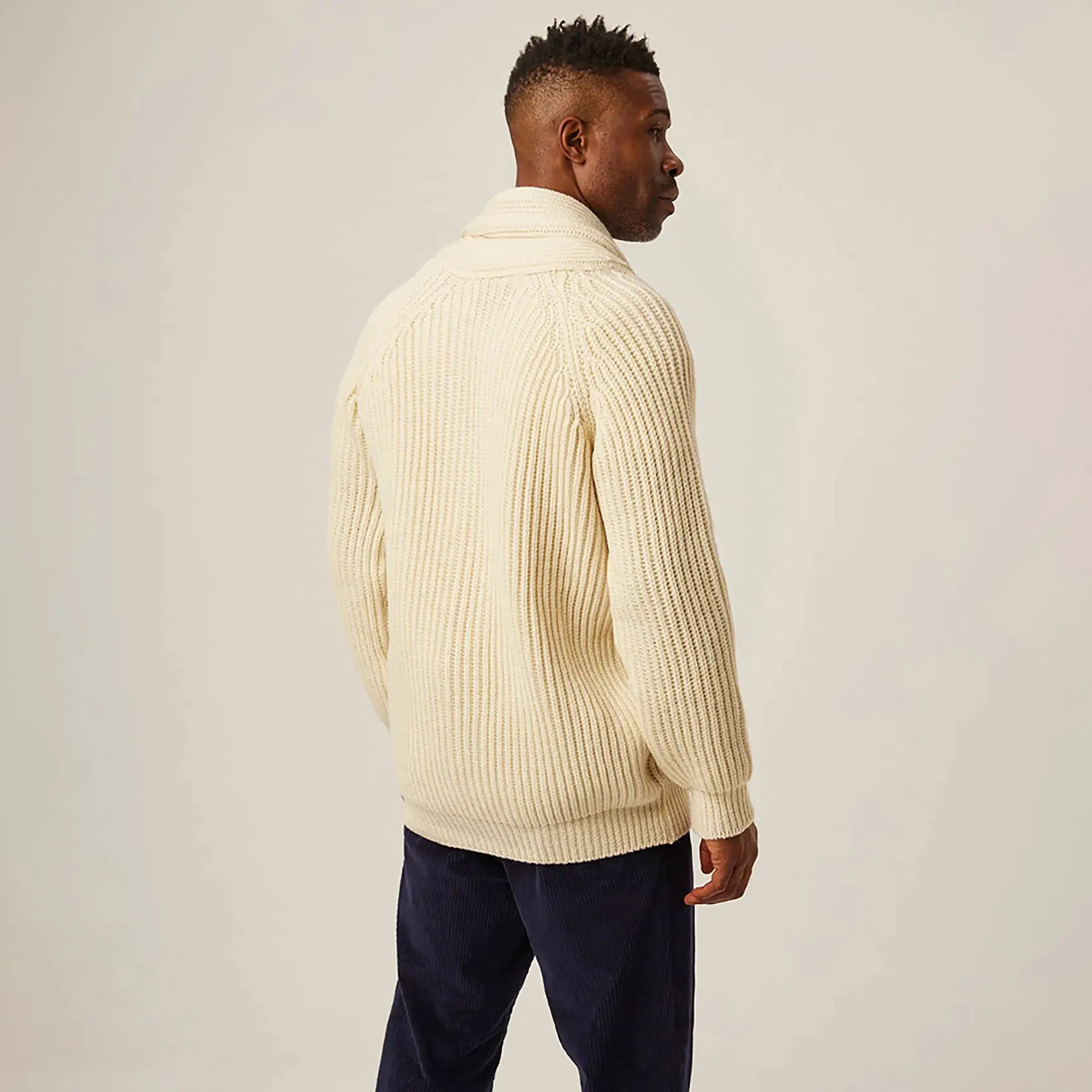 Product image 6 of 7 of Peregrine Men's Wilkinson Made In England Cardigan - Ecru