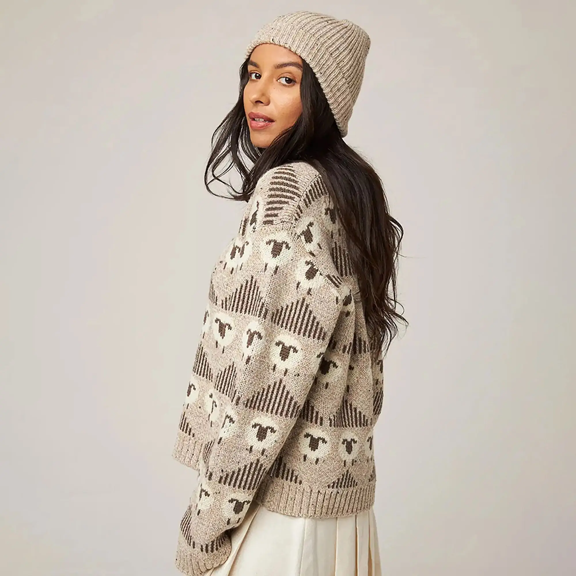 Product image 4 of 6 of Peregrine Porter Made In England Ribbed Beanie - Oatmeal