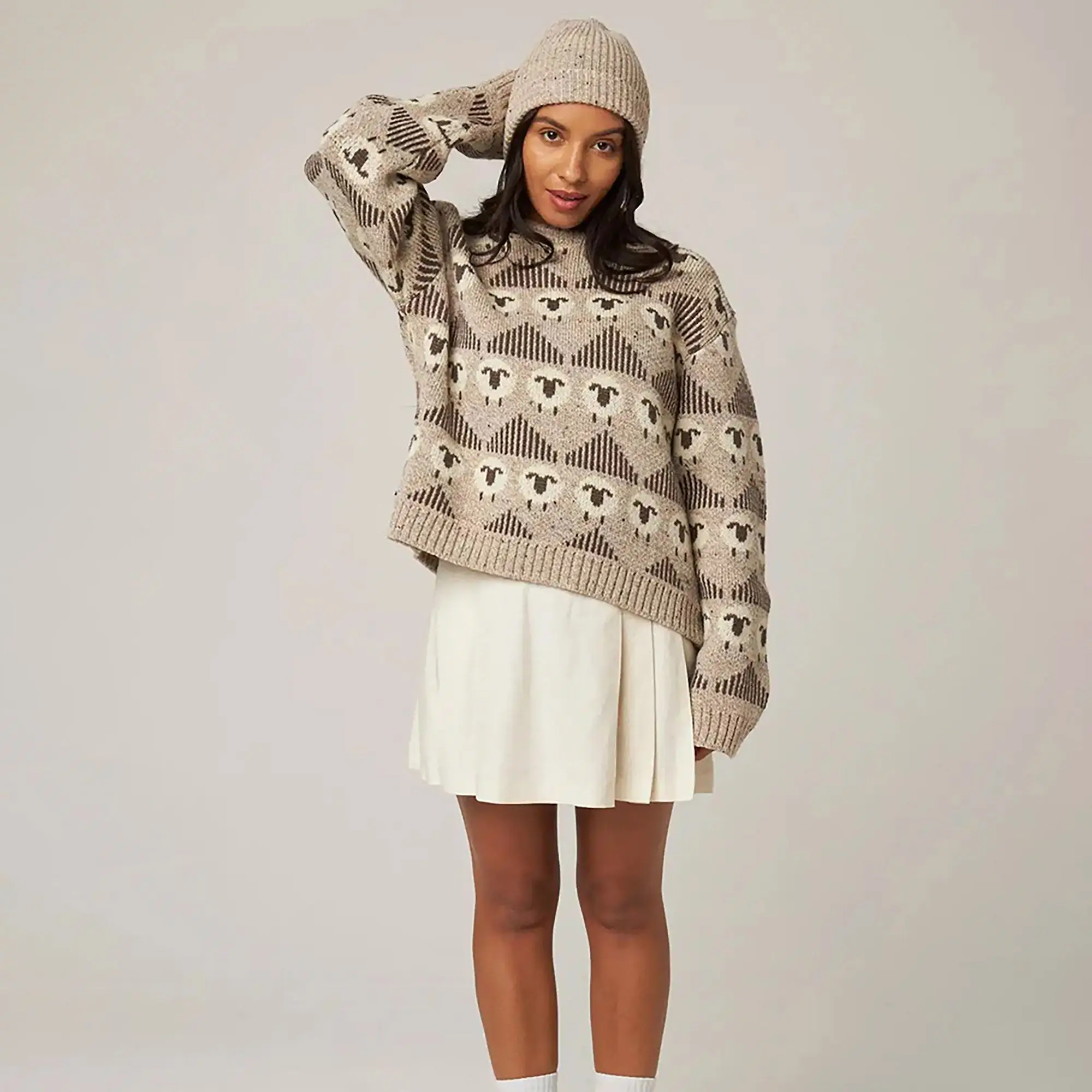 Product image 6 of 6 of Peregrine Porter Made In England Ribbed Beanie - Oatmeal