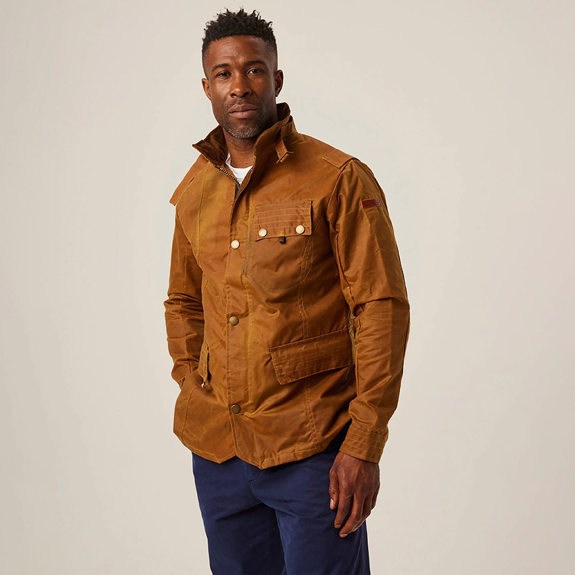 Peregrine Men's Bexley Waxed Jacket - Mustard | British Attire