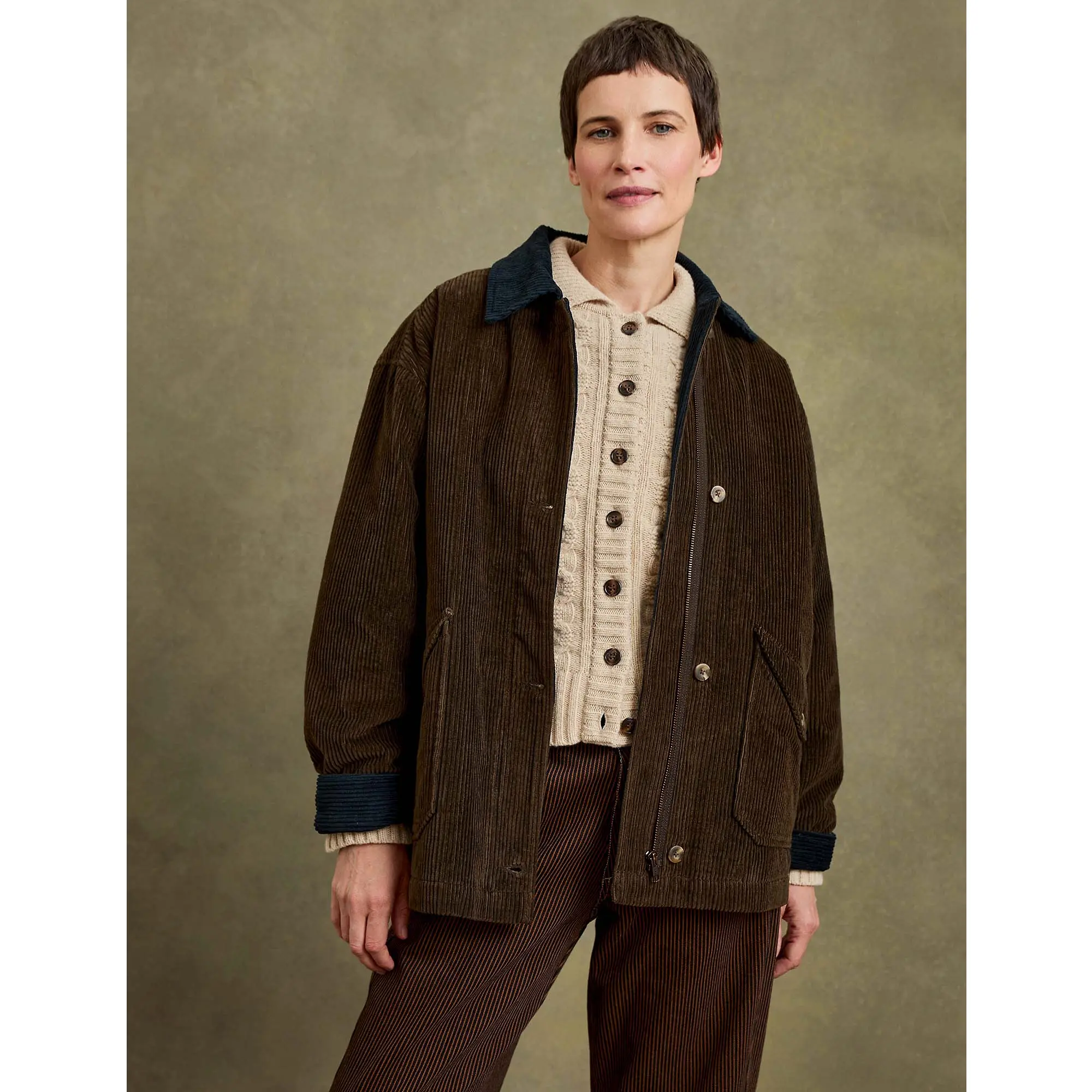 Product image 3 of 7 of Penelope Chilvers Women's Practically Perfect Cord Jacket - Bitter Chocolate