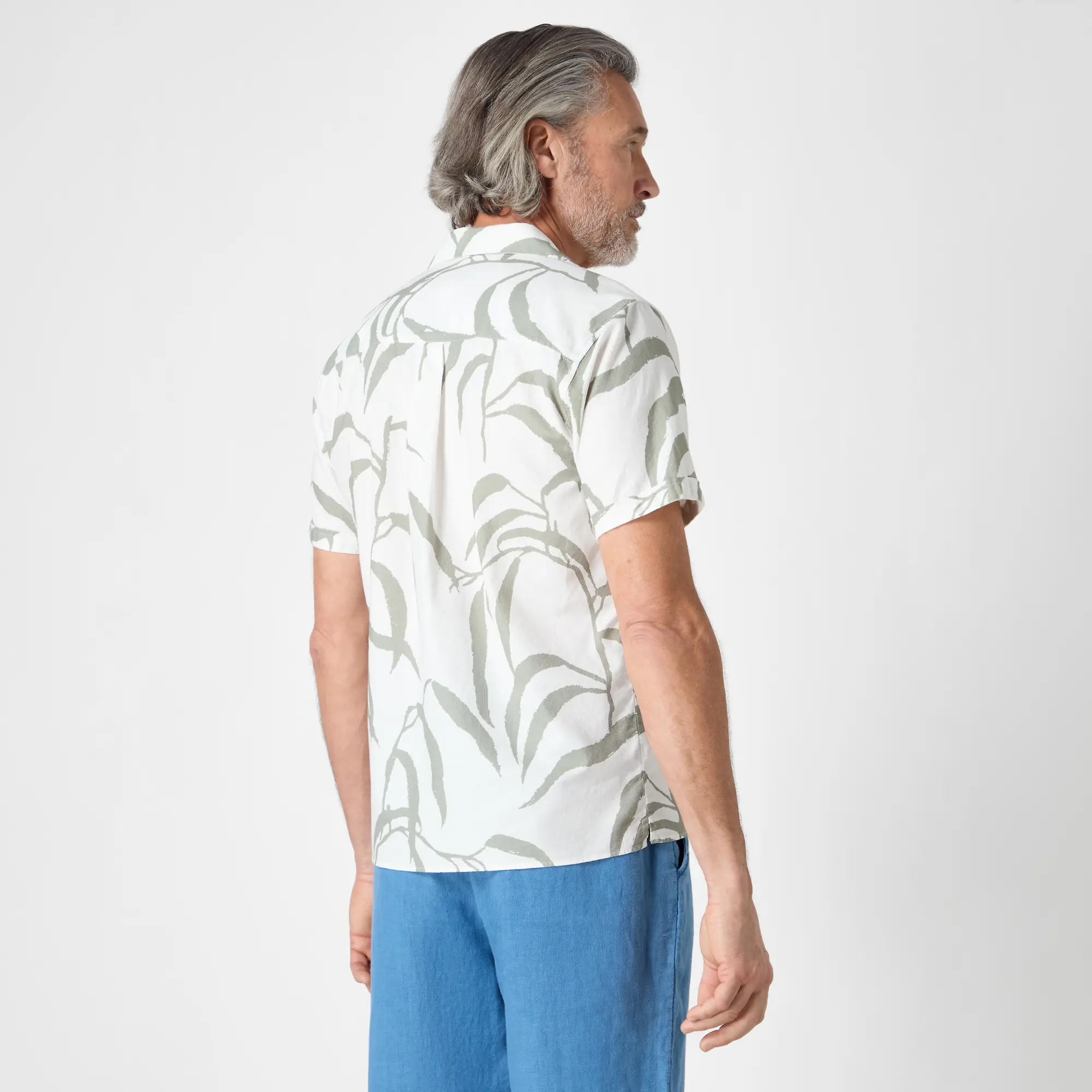 Product image 6 of 7 of Oliver Sweeney Men's Ravenshead Riviera Cotton Shirt - Khaki Print