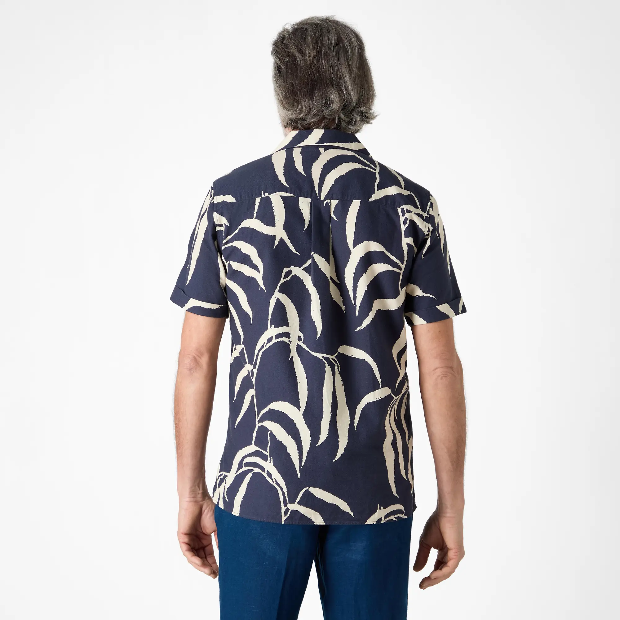 Product image 7 of 8 of Oliver Sweeney Men's Ravenshead Riviera Cotton Shirt - Navy Print