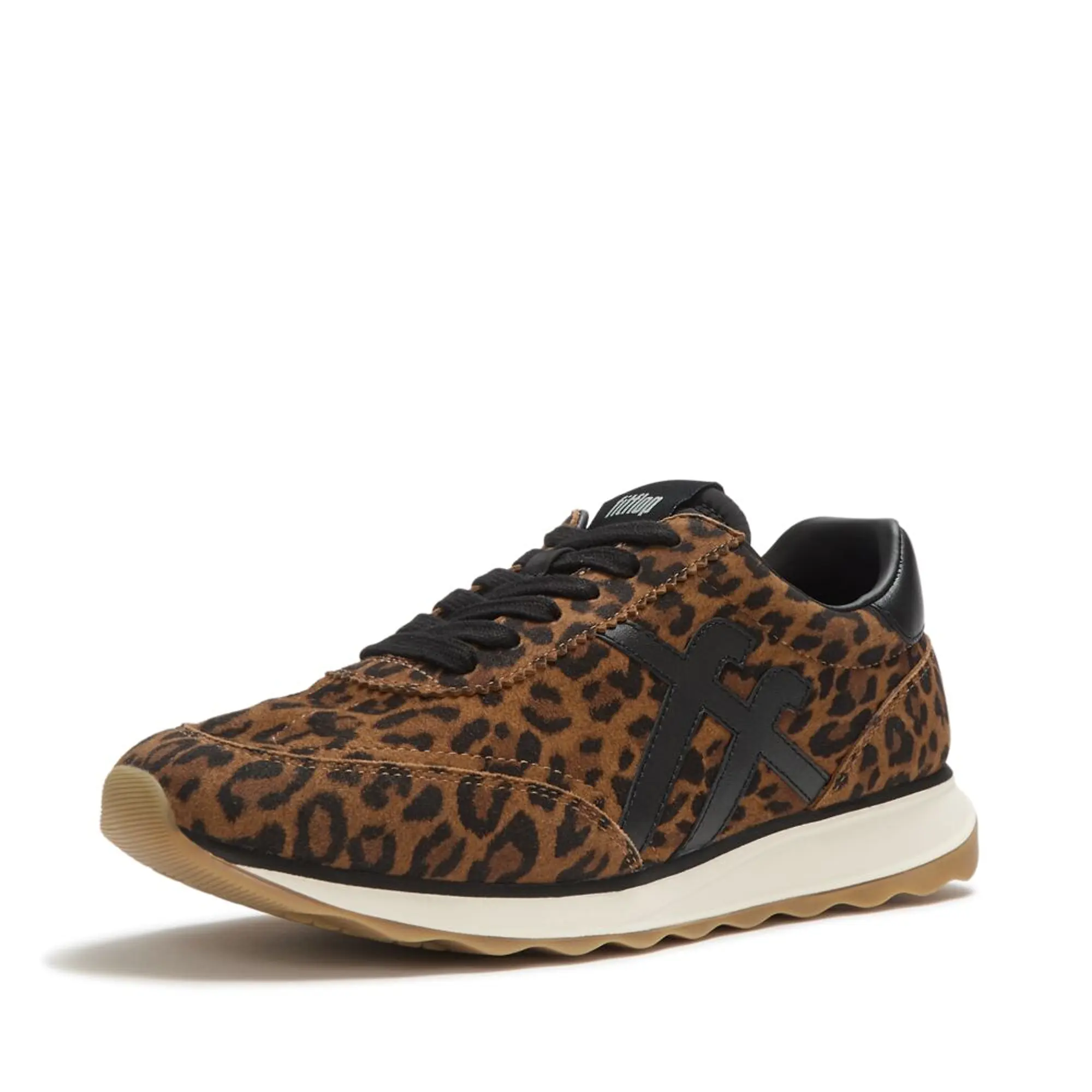 Product image 8 of 10 of FitFlop Women's Retro-Q FF Suede Trainers - Leopard Print