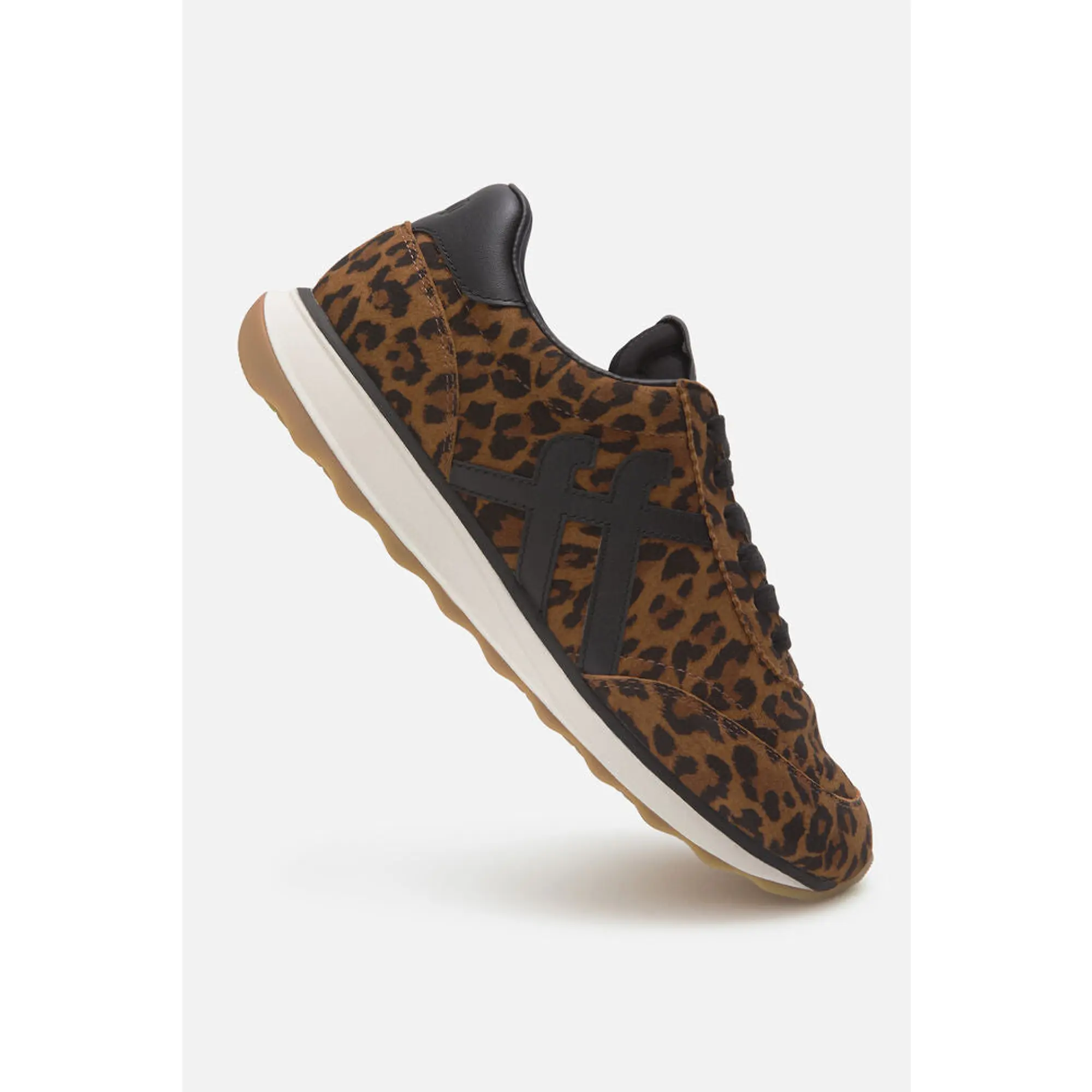Product image 5 of 10 of FitFlop Women's Retro-Q FF Suede Trainers - Leopard Print
