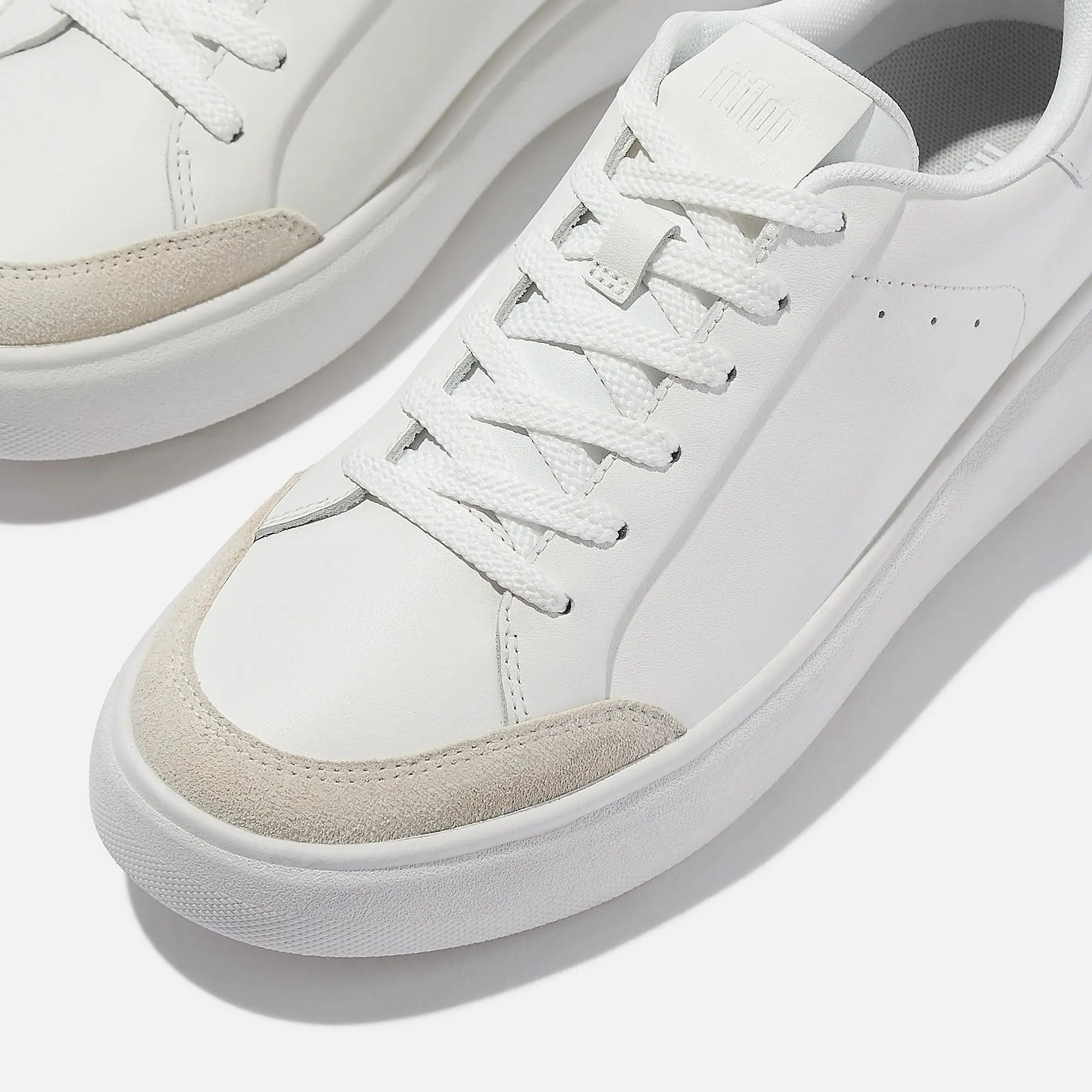 Product image 3 of 6 of FitFlop Women's RTG Leather/Suede Trainers - Urban White
