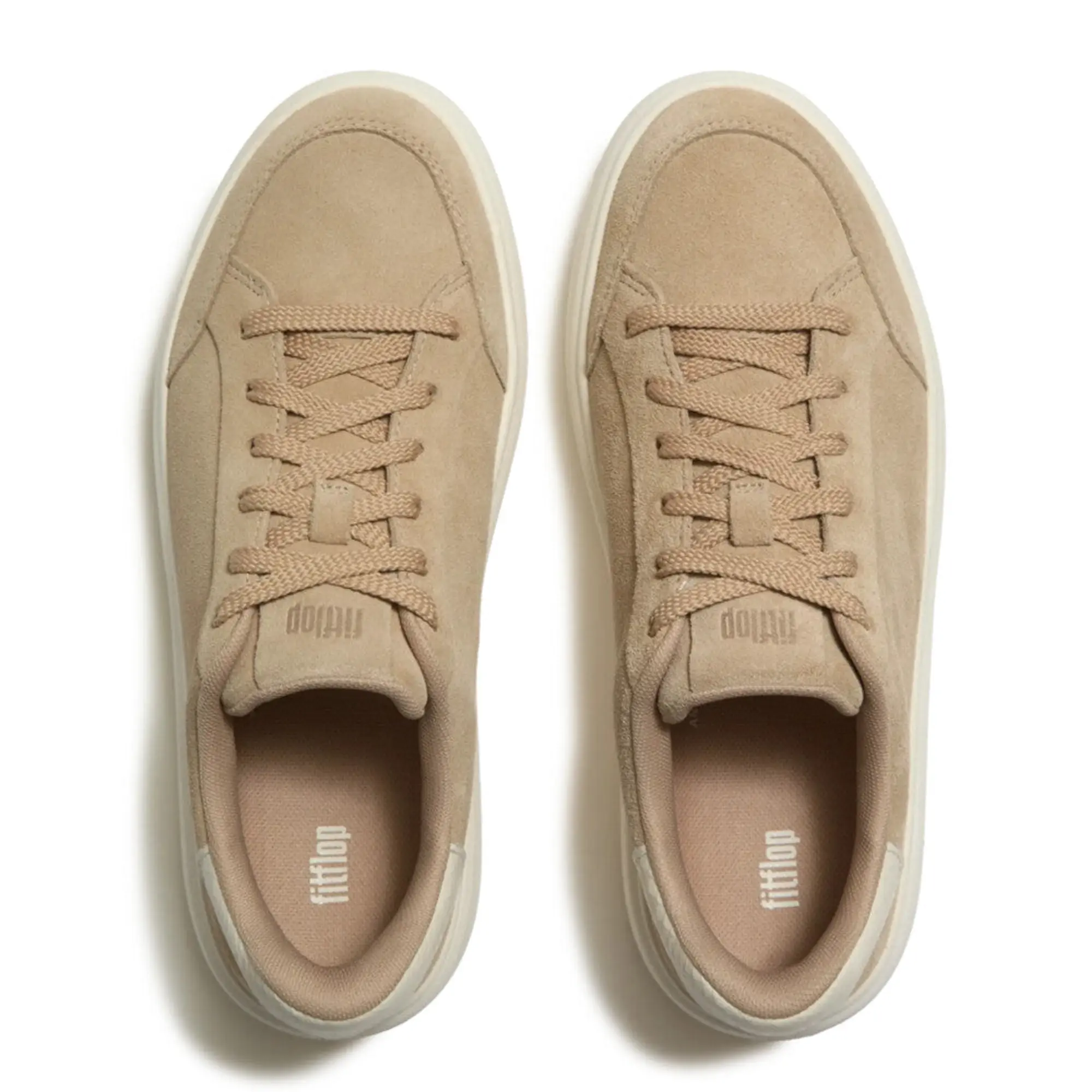 Product image 3 of 7 of FitFlop Women's RTG Suede Snake Lace Up Trainers - Hazelnut