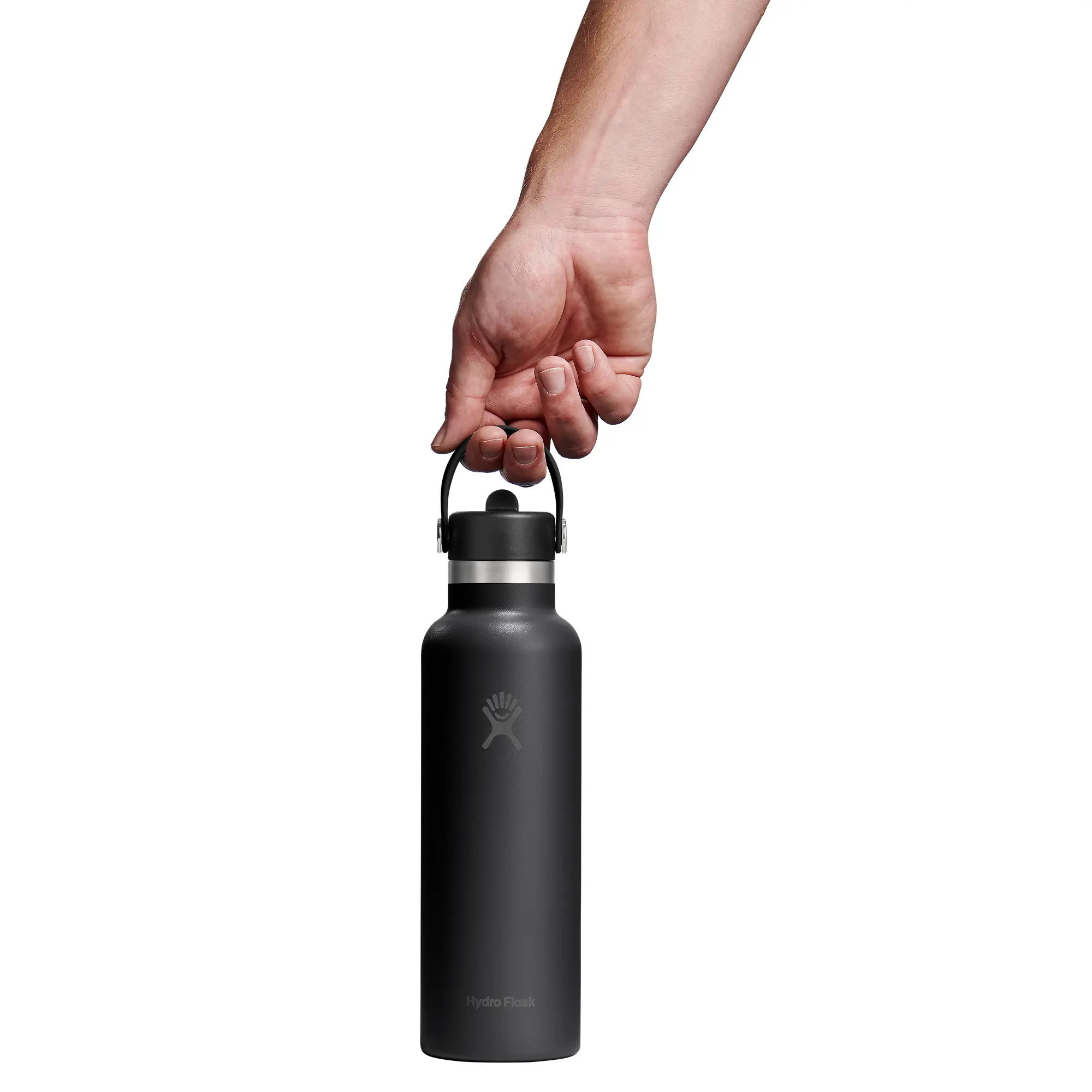 Product image 3 of 3 of Hydro Flask 21oz (621ml) Standard Mouth Bottle with Flex Straw Cap - Black