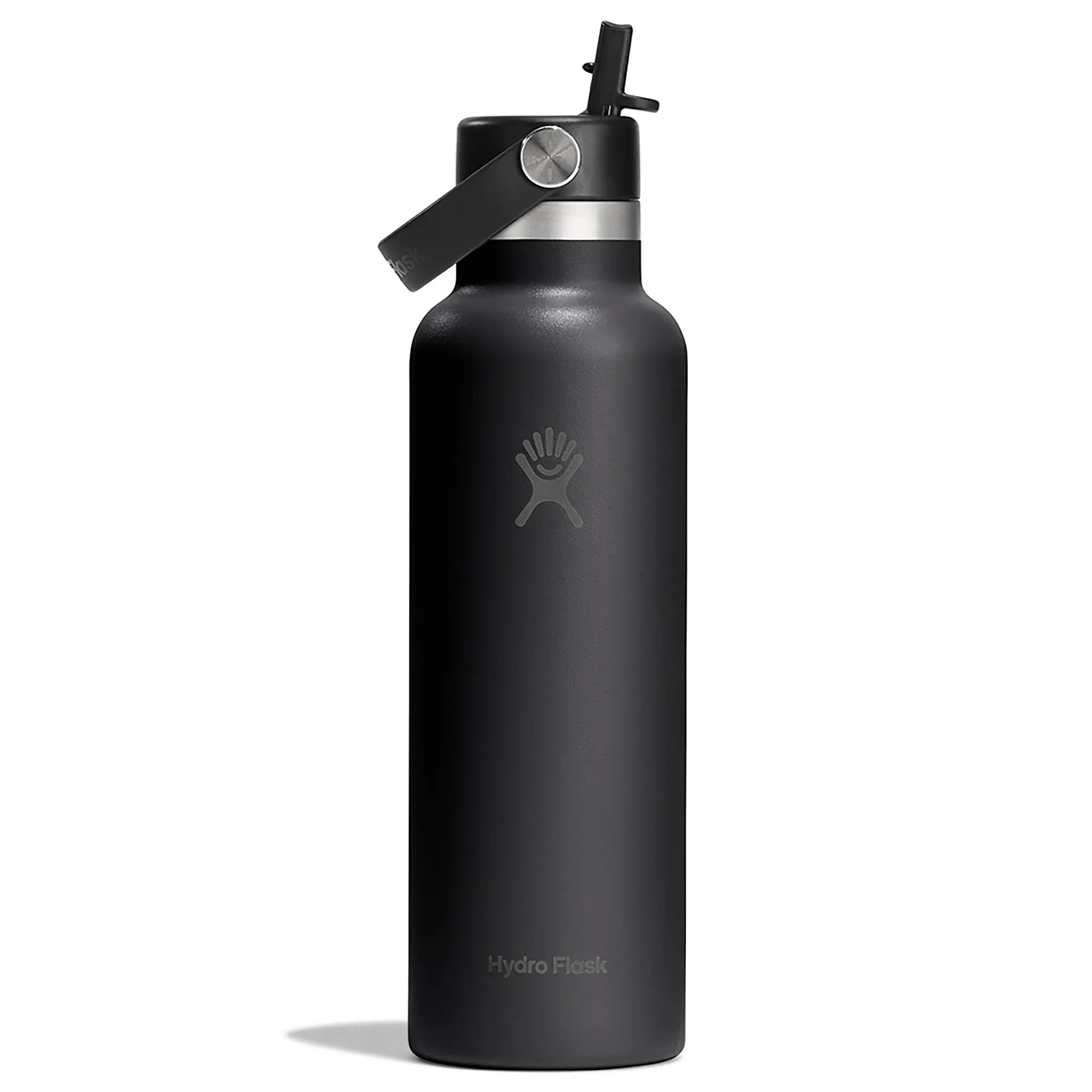 Product image 1 of 3 of Hydro Flask 21oz (621ml) Standard Mouth Bottle with Flex Straw Cap - Black