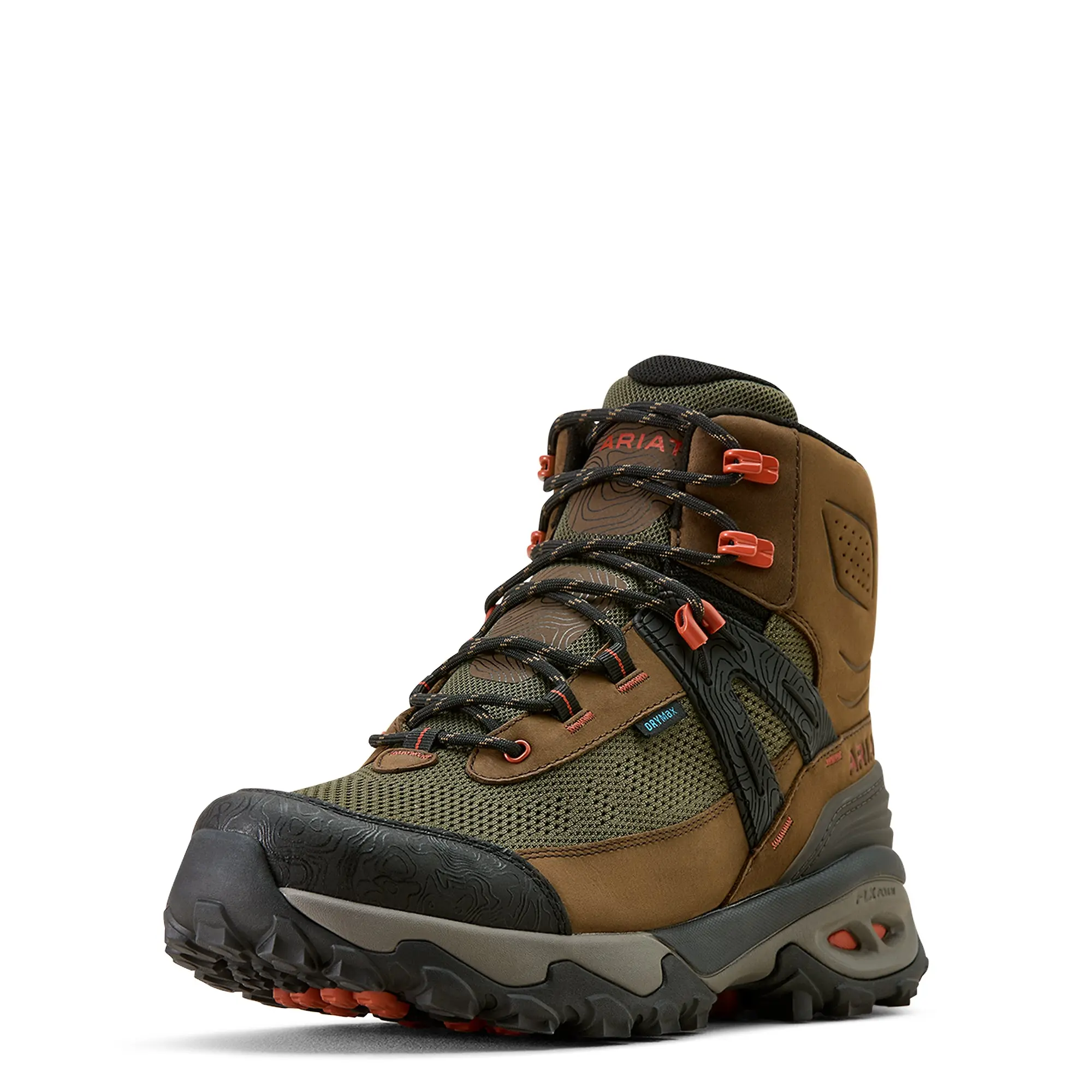 Product image 2 of 9 of Ariat Men's Traverse Mid Waterproof Hiking Boots - Brown Bark/ Evergreen