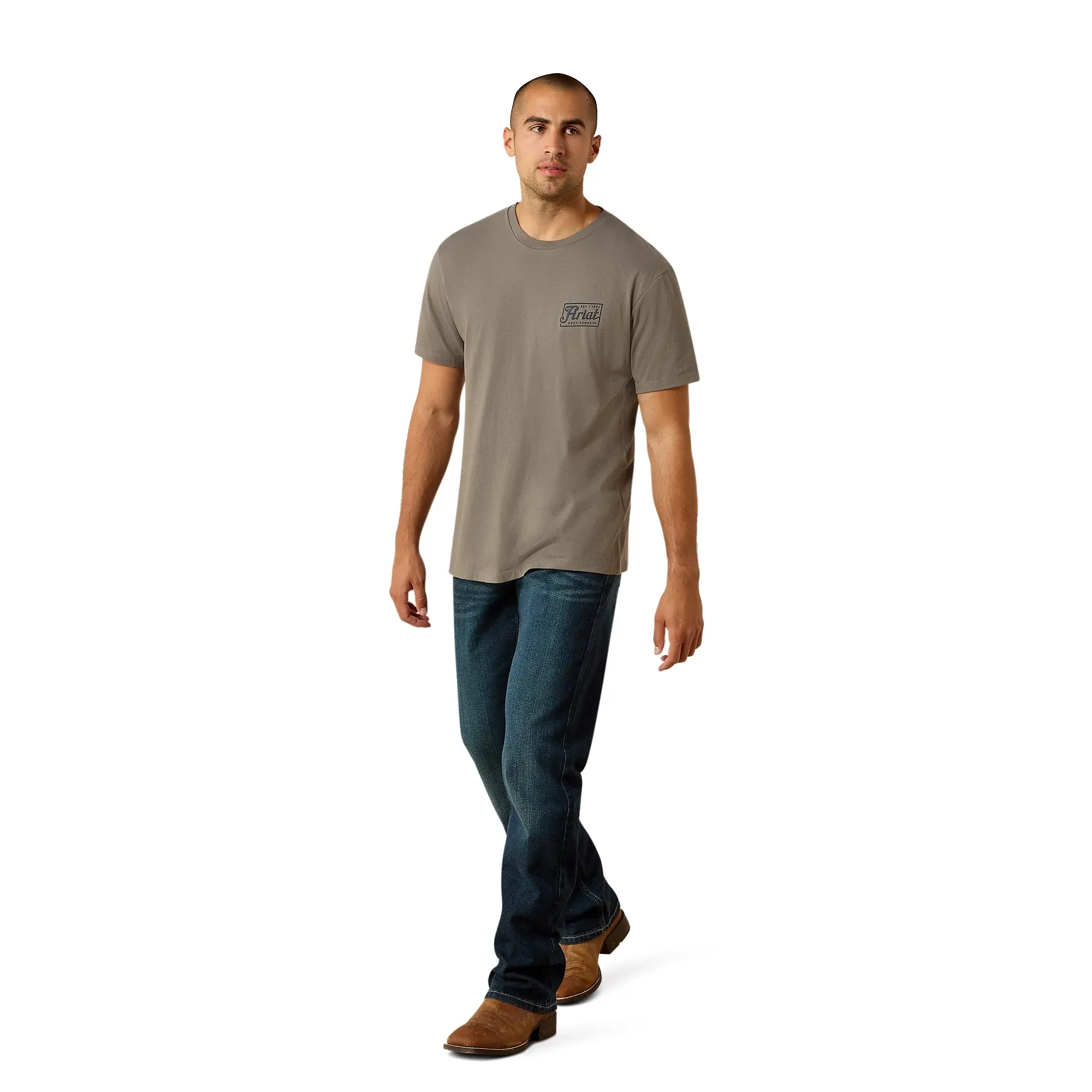 Product image 3 of 6 of Ariat Men's Paintriot Classic Fit T-Shirt - Smoked Pearl