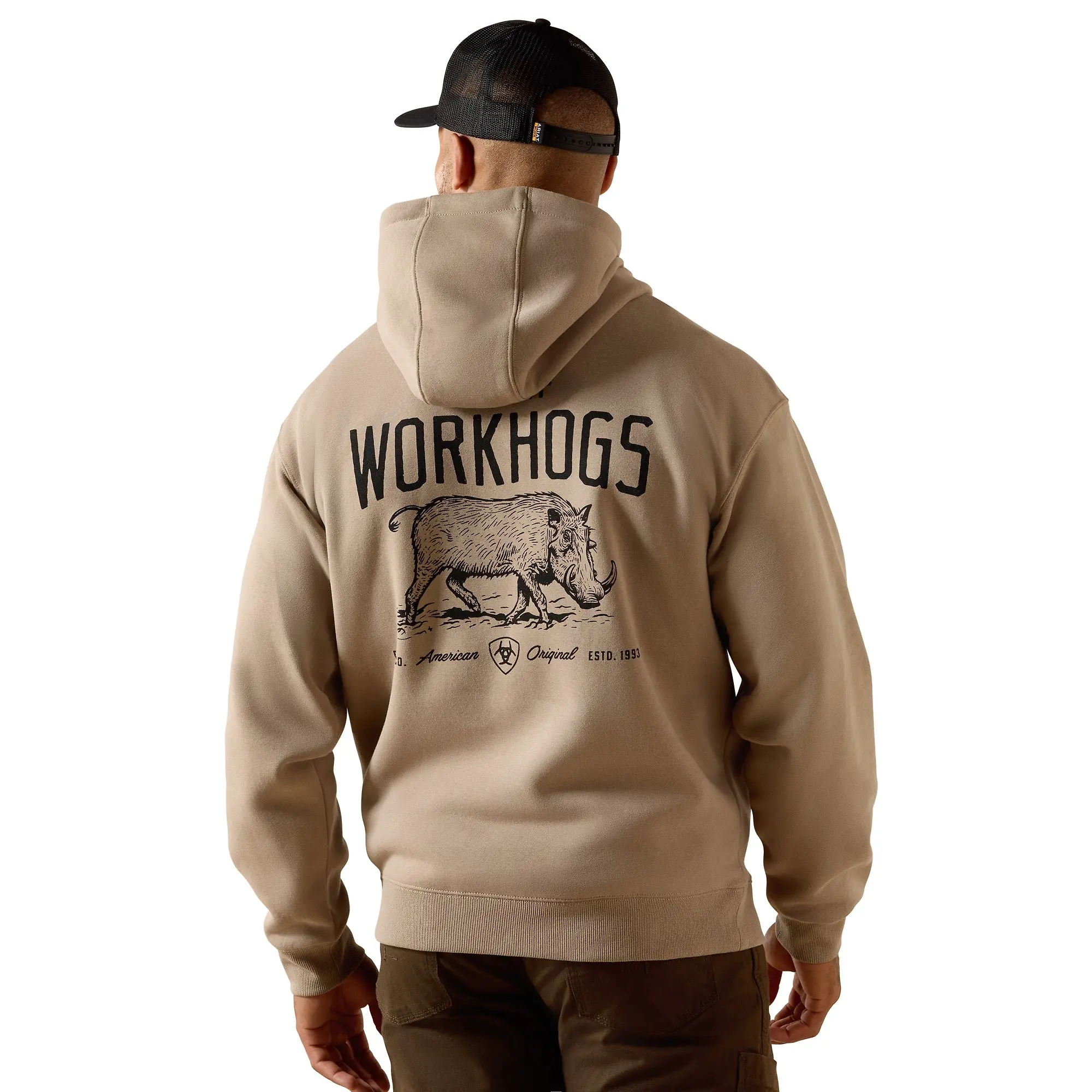 Product image 1 of 5 of Ariat Men's Rebar Lightweight Workhog Hoodie - Greige