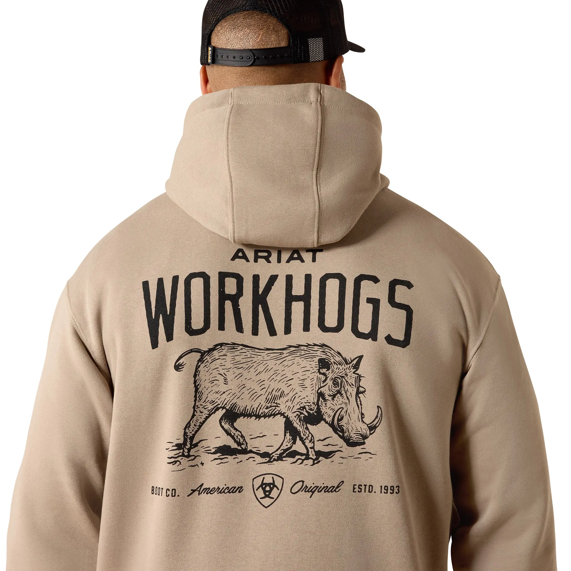 Product image 4 of 5 of Ariat Men's Rebar Lightweight Workhog Hoodie - Greige