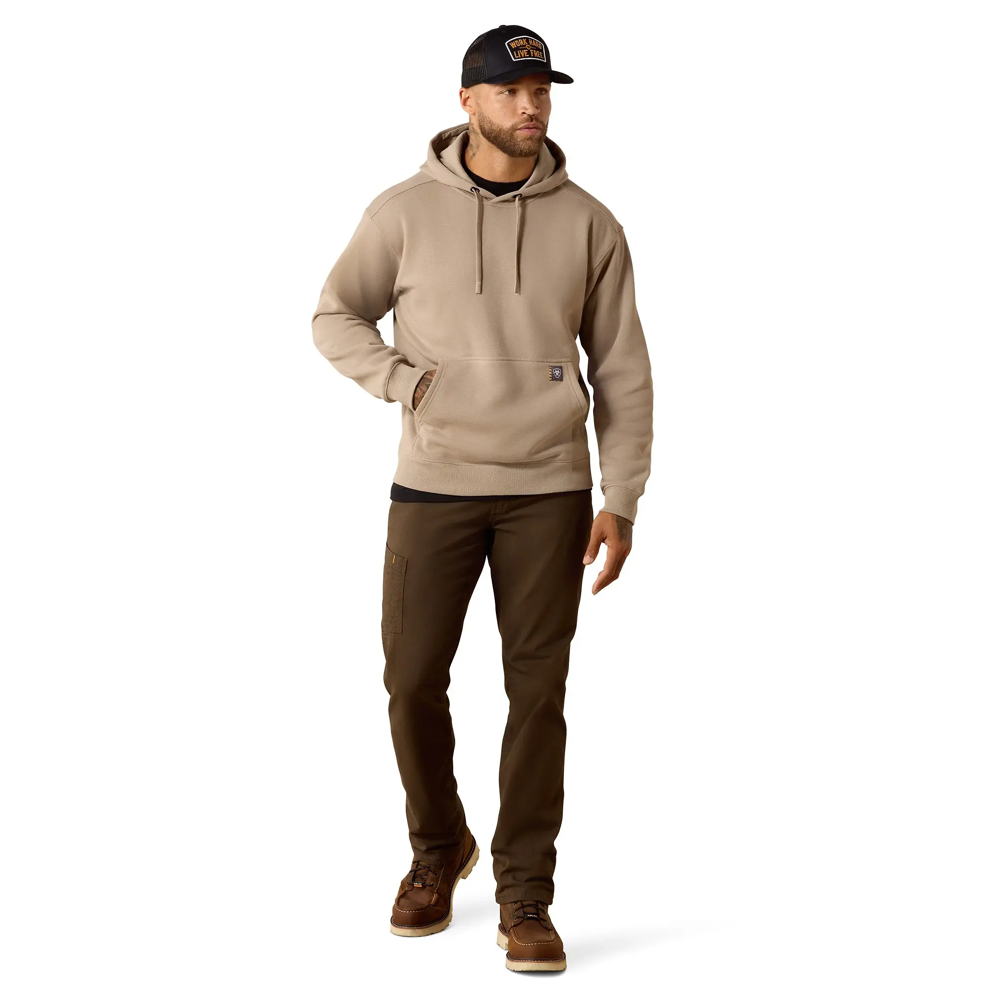 Product image 3 of 5 of Ariat Men's Rebar Lightweight Workhog Hoodie - Greige