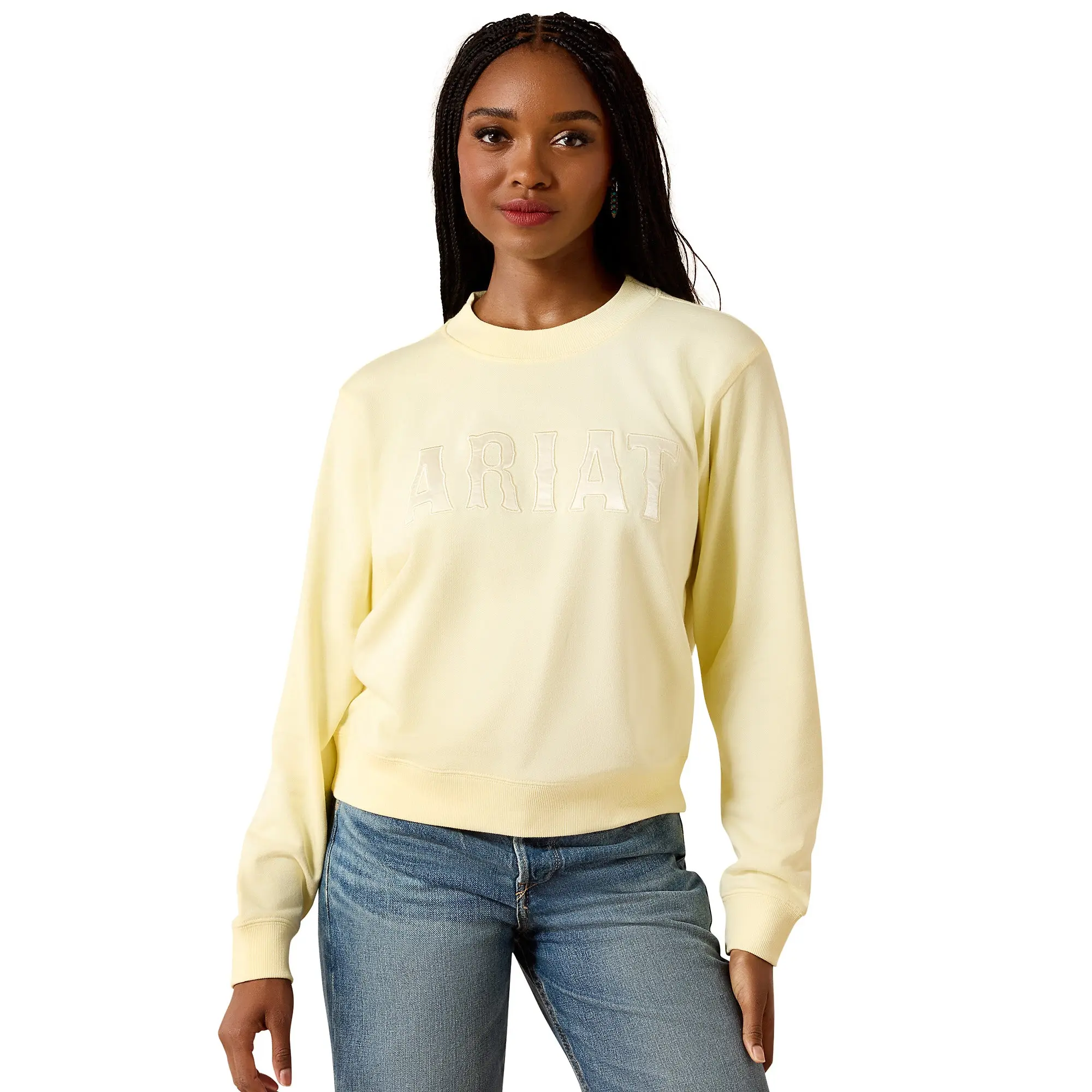 Product image 1 of 7 of Ariat Women's Essential Crew Sweatshirt - Pear Sorbet