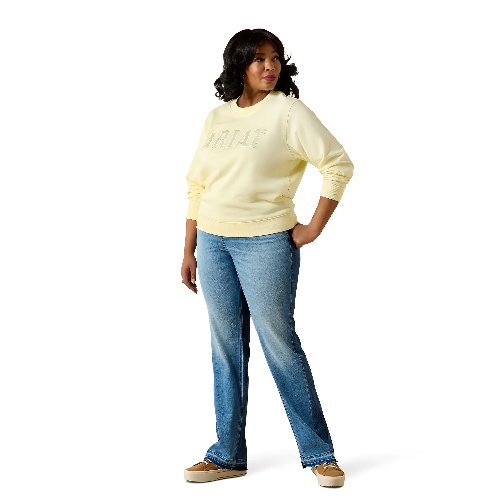 Product image 6 of 7 of Ariat Women's Essential Crew Sweatshirt - Pear Sorbet