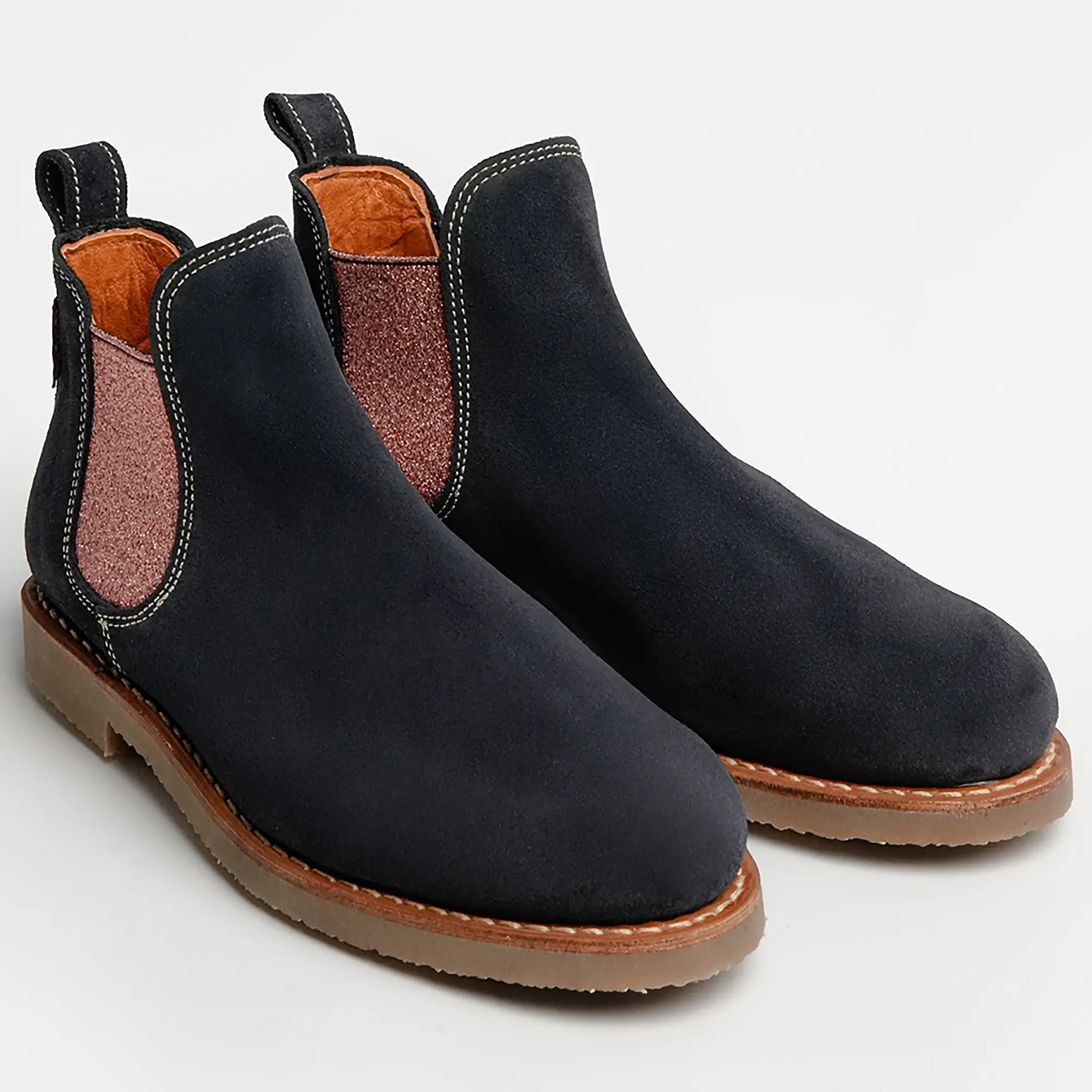 Product image 4 of 7 of Penelope Chilvers Women's Safari Suede Boots - Navy/Cinnamon
