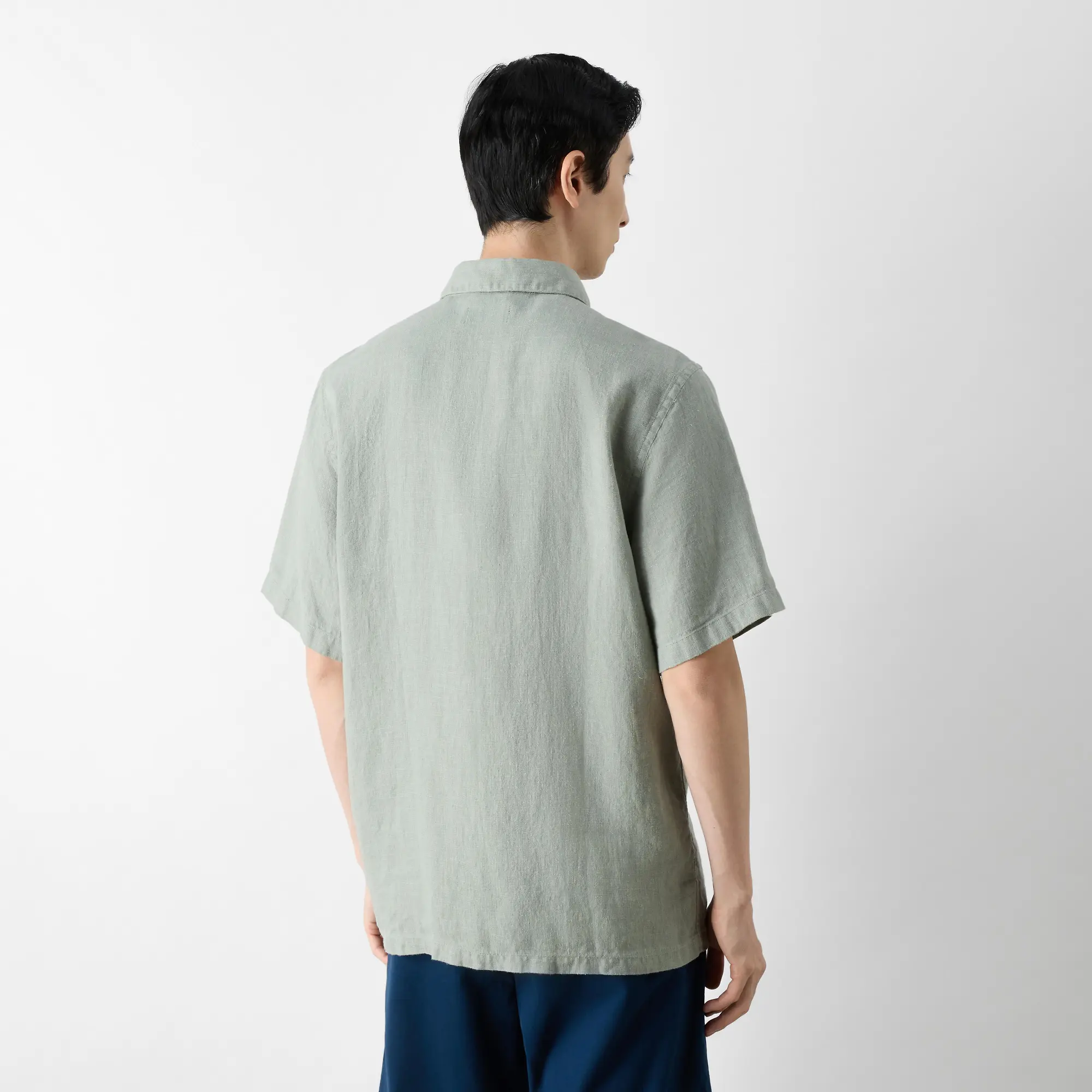Product image 4 of 6 of Oliver Sweeney Men's Somerton 100% Linen Short Sleeved Shirt - Sage