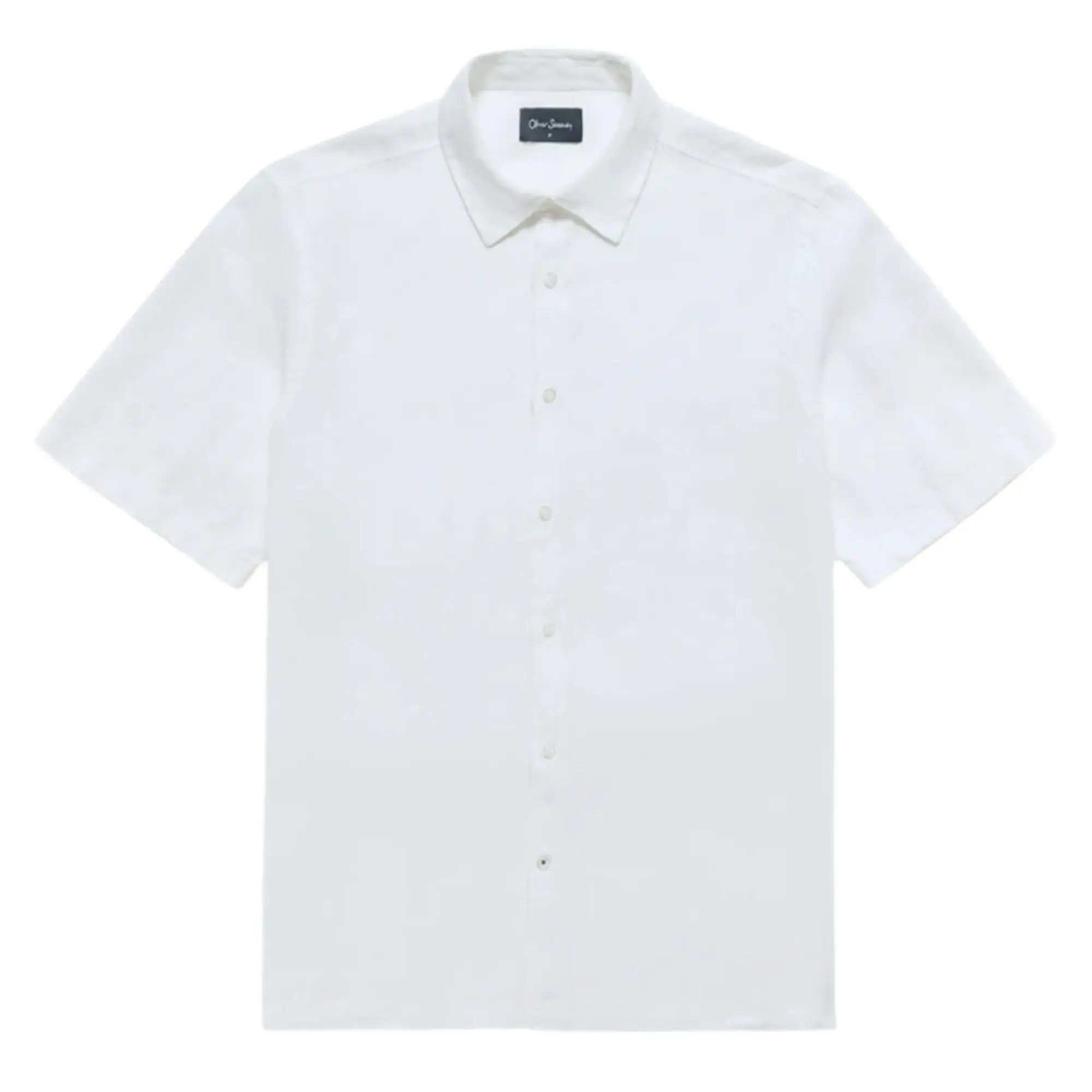 Product image 1 of 6 of Oliver Sweeney Men's Somerton Short Sleeved Linen Shirt - White