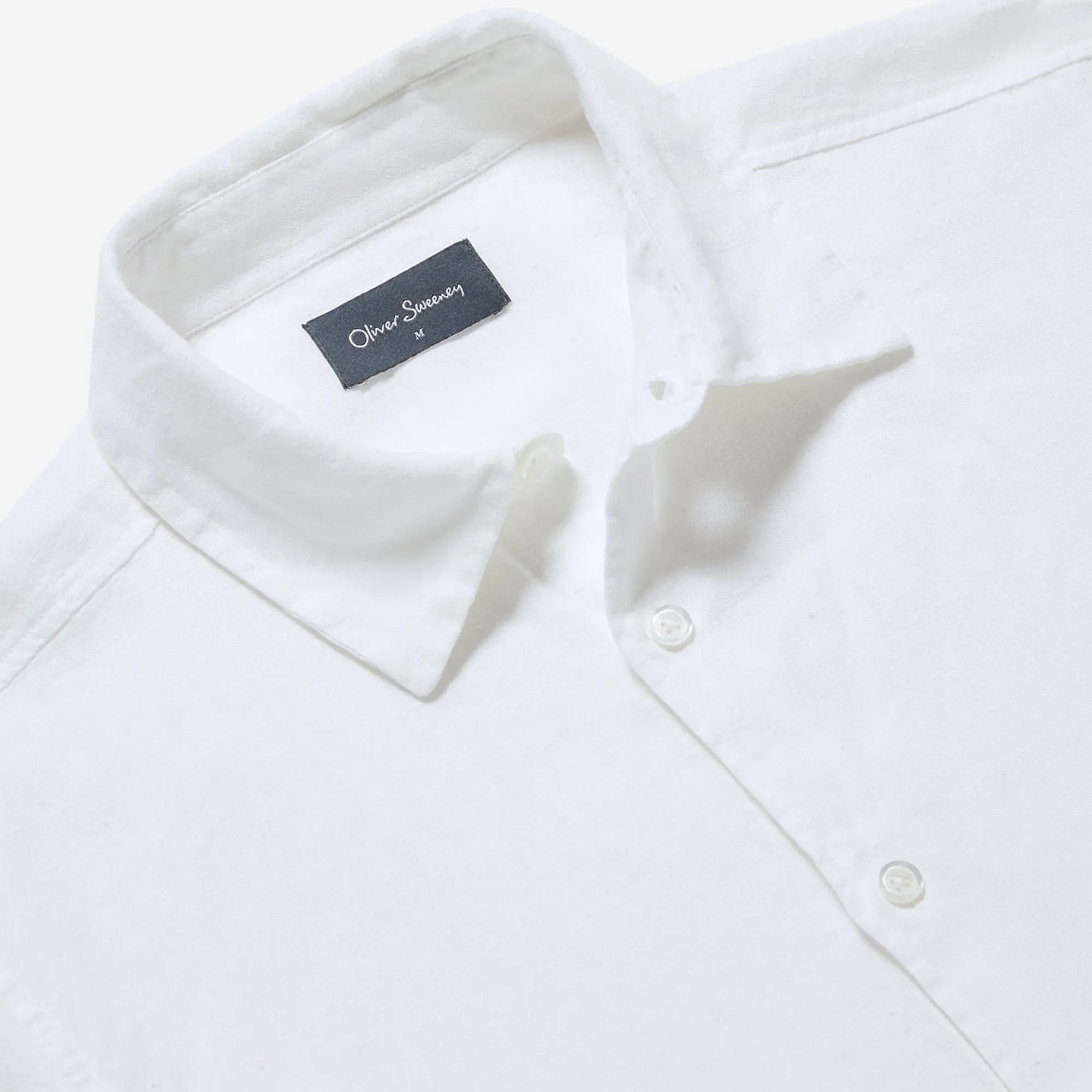 Product image 2 of 6 of Oliver Sweeney Men's Somerton Short Sleeved Linen Shirt - White