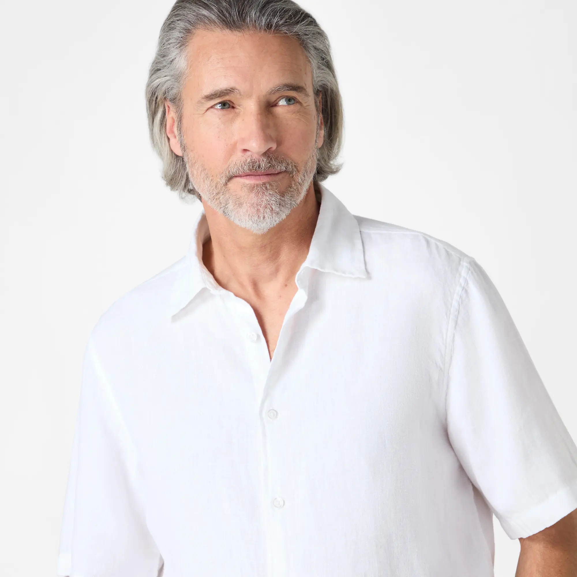 Product image 5 of 6 of Oliver Sweeney Men's Somerton Short Sleeved Linen Shirt - White