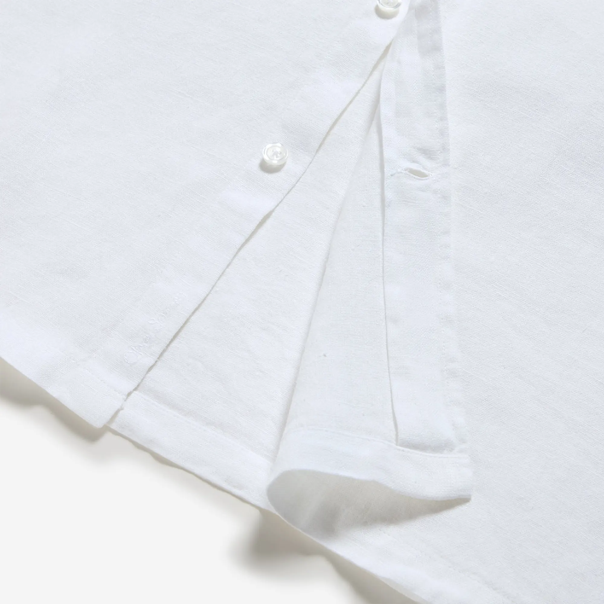 Product image 3 of 6 of Oliver Sweeney Men's Somerton Short Sleeved Linen Shirt - White