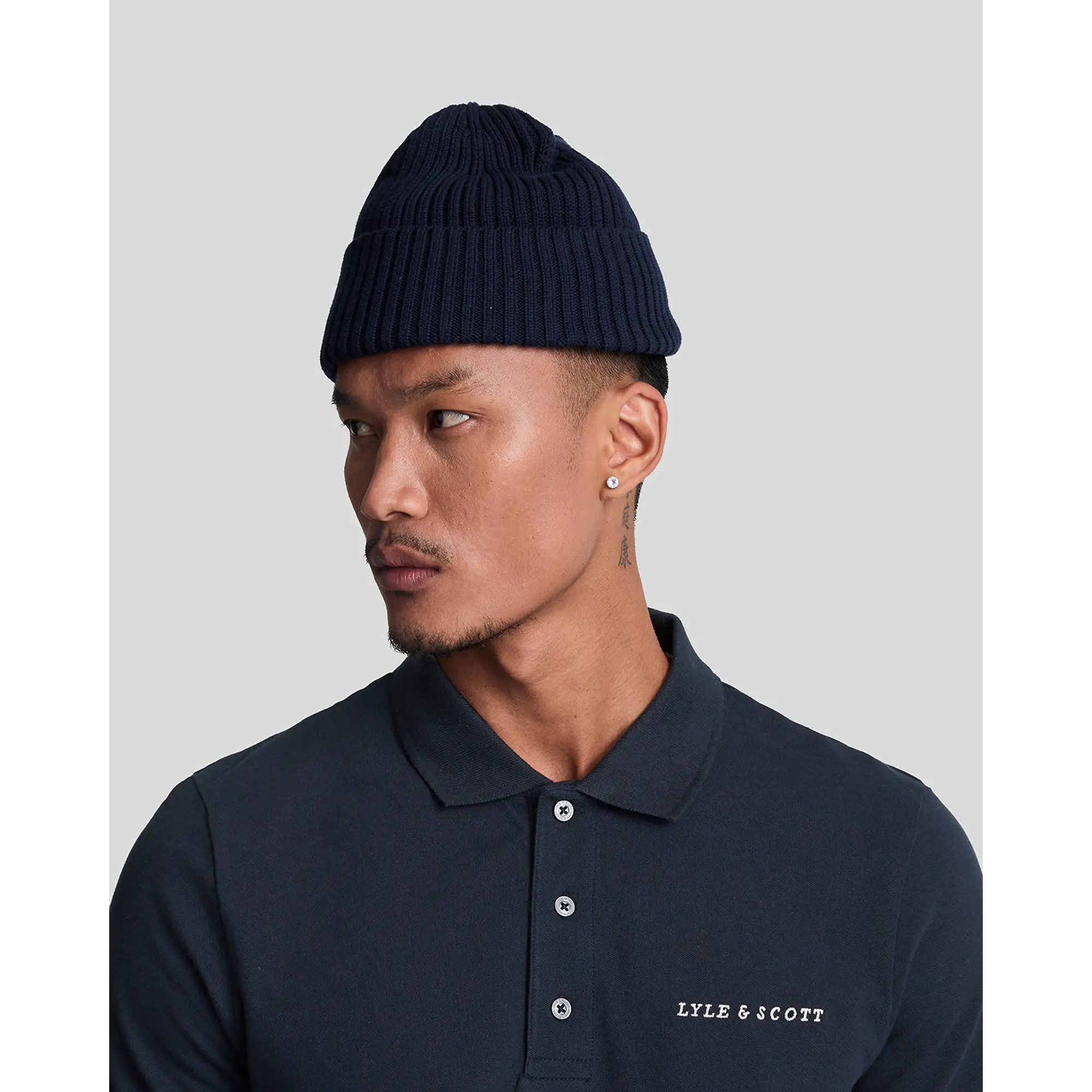 Product image 4 of 5 of Lyle & Scott Men's Embroidered Polo Shirt - Dark Navy/ Cove