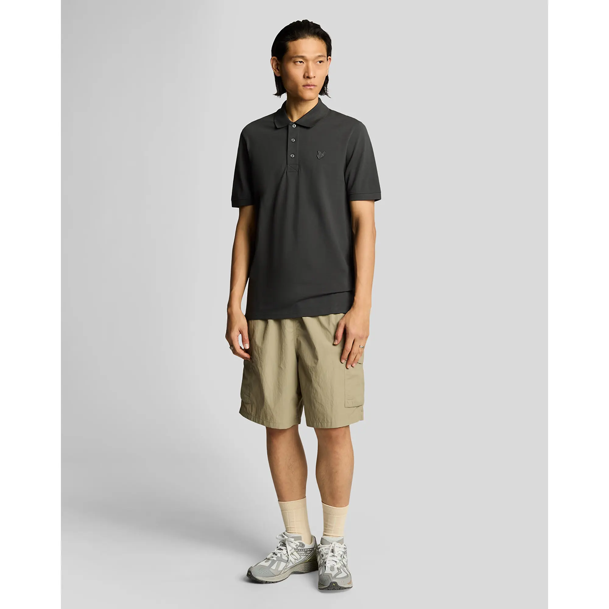 Product image 3 of 5 of Lyle & Scott Men's Superfine Polo Shirt - Gunmetal