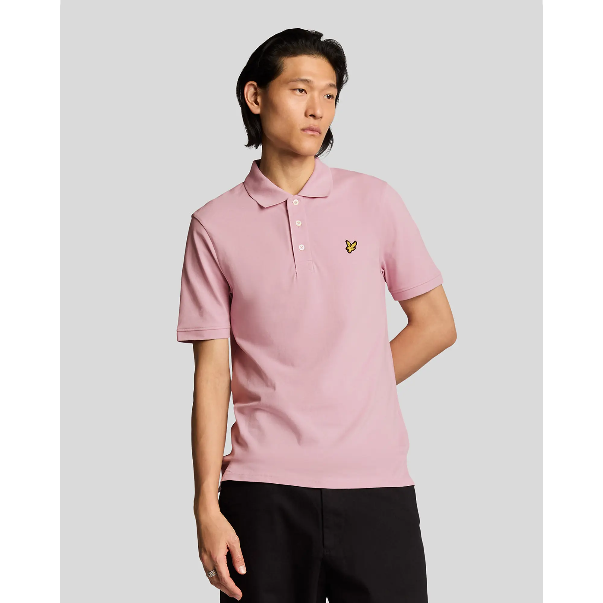 Product image 2 of 5 of Lyle & Scott Men's Plain Polo Shirt - Pink Light