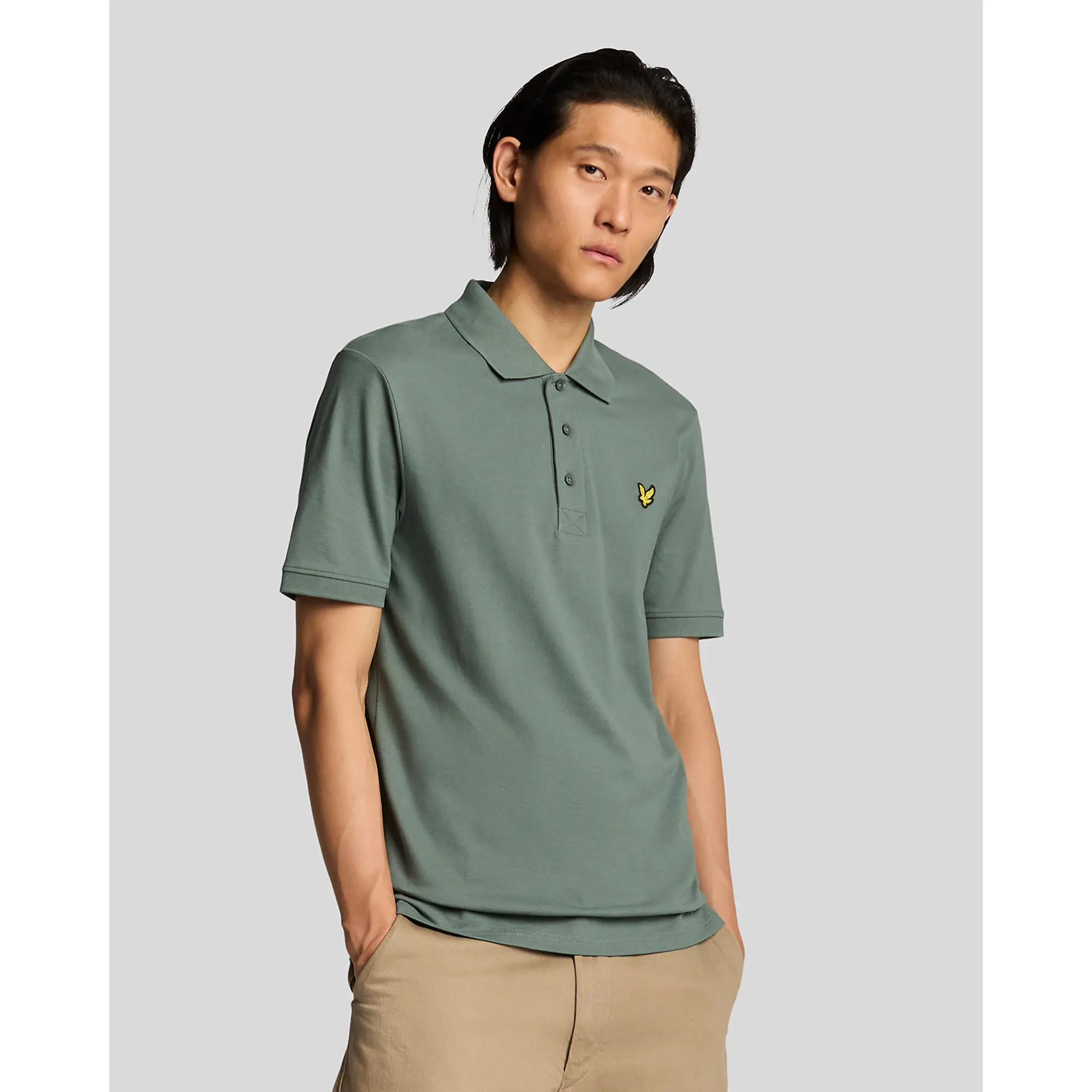Product image 2 of 5 of Lyle & Scott Men's Plain Polo Shirt - Green Mercurial