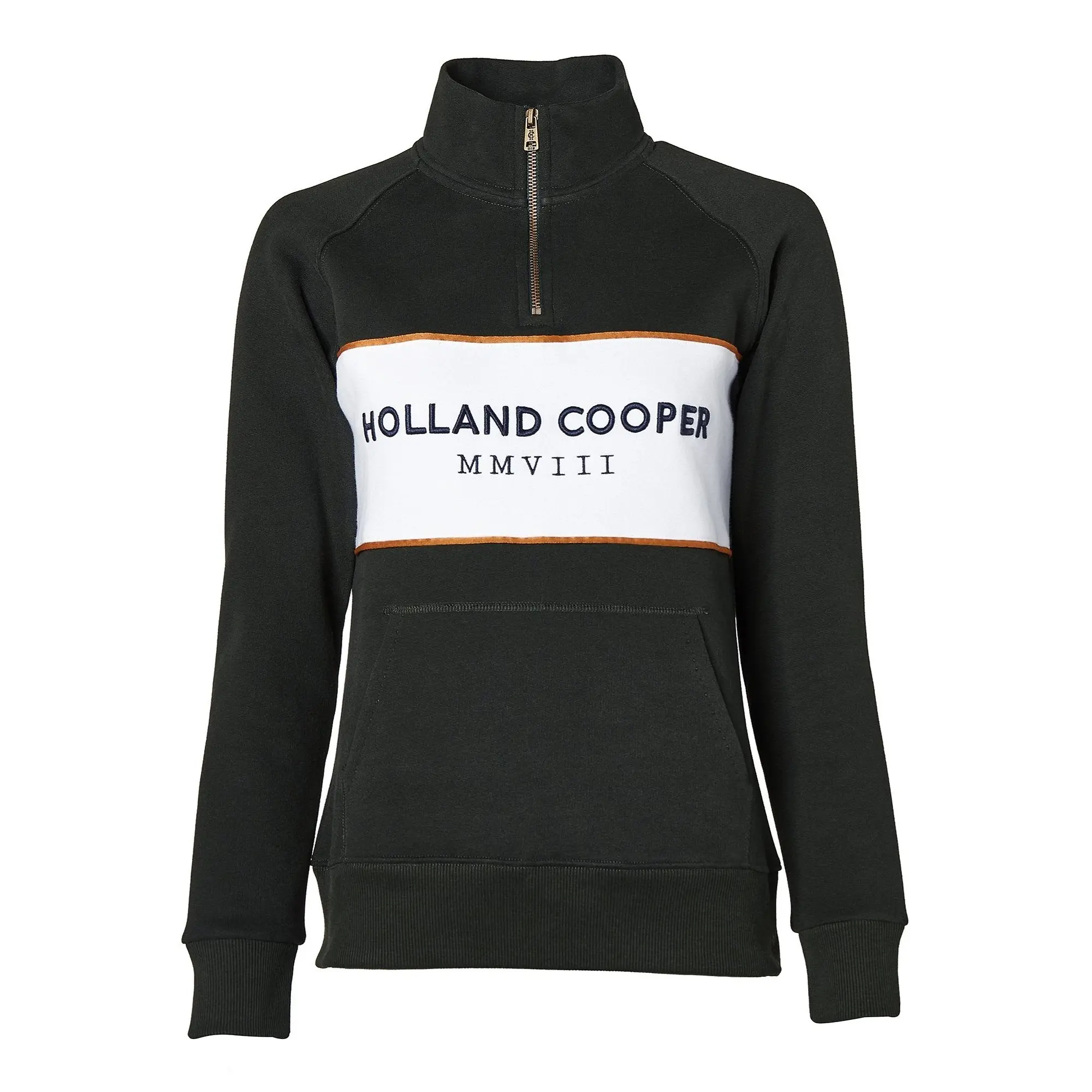 Product image 1 of 10 of Holland Cooper Women's Sporting Heritage Zip Henley - Racing Green