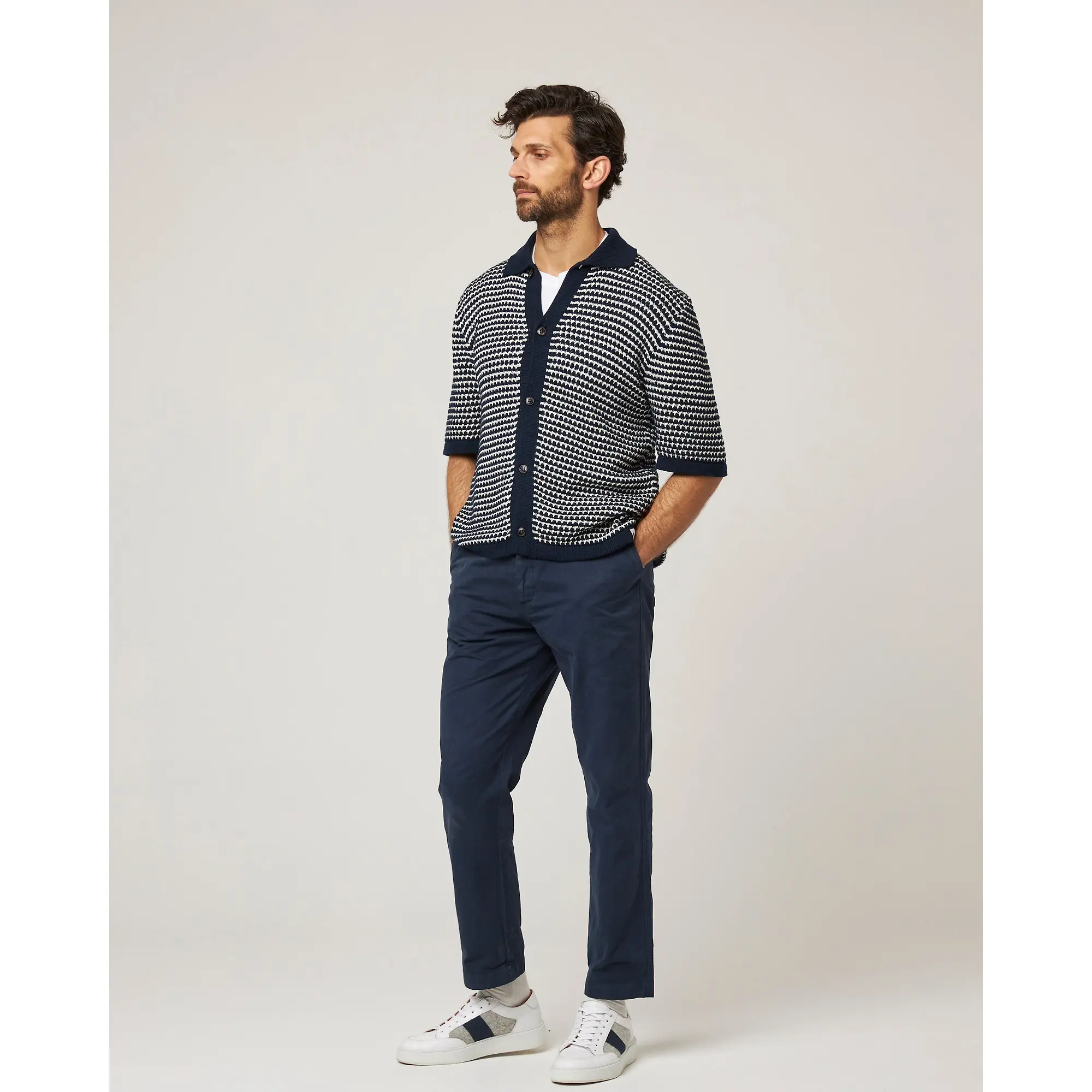 Product image 3 of 10 of Peregrine Men's Island Crochet Shirt - Navy