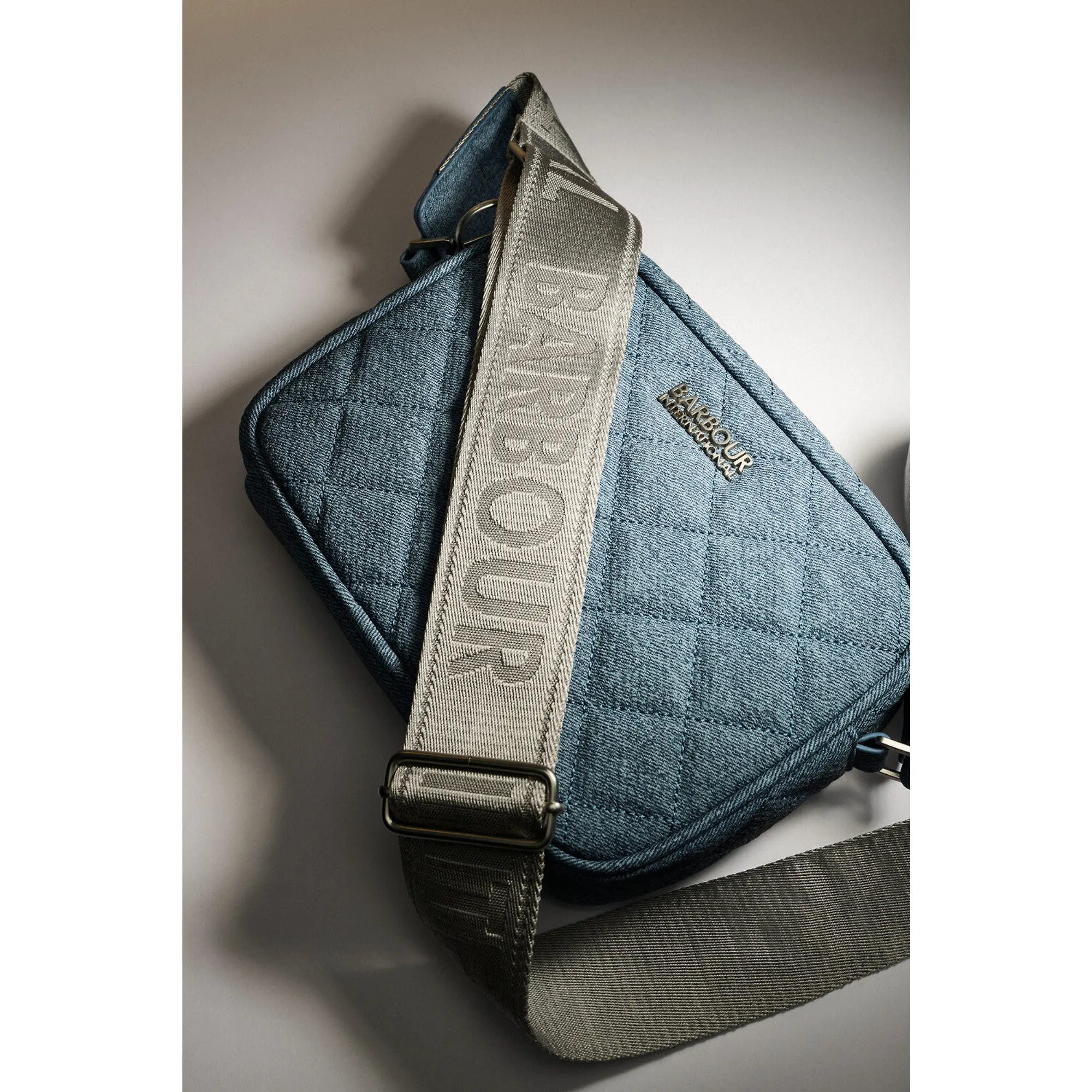 Product image 5 of 4 of Barbour International Women's Denim Quilted Sloane Crossbody Bag - Light Denim
