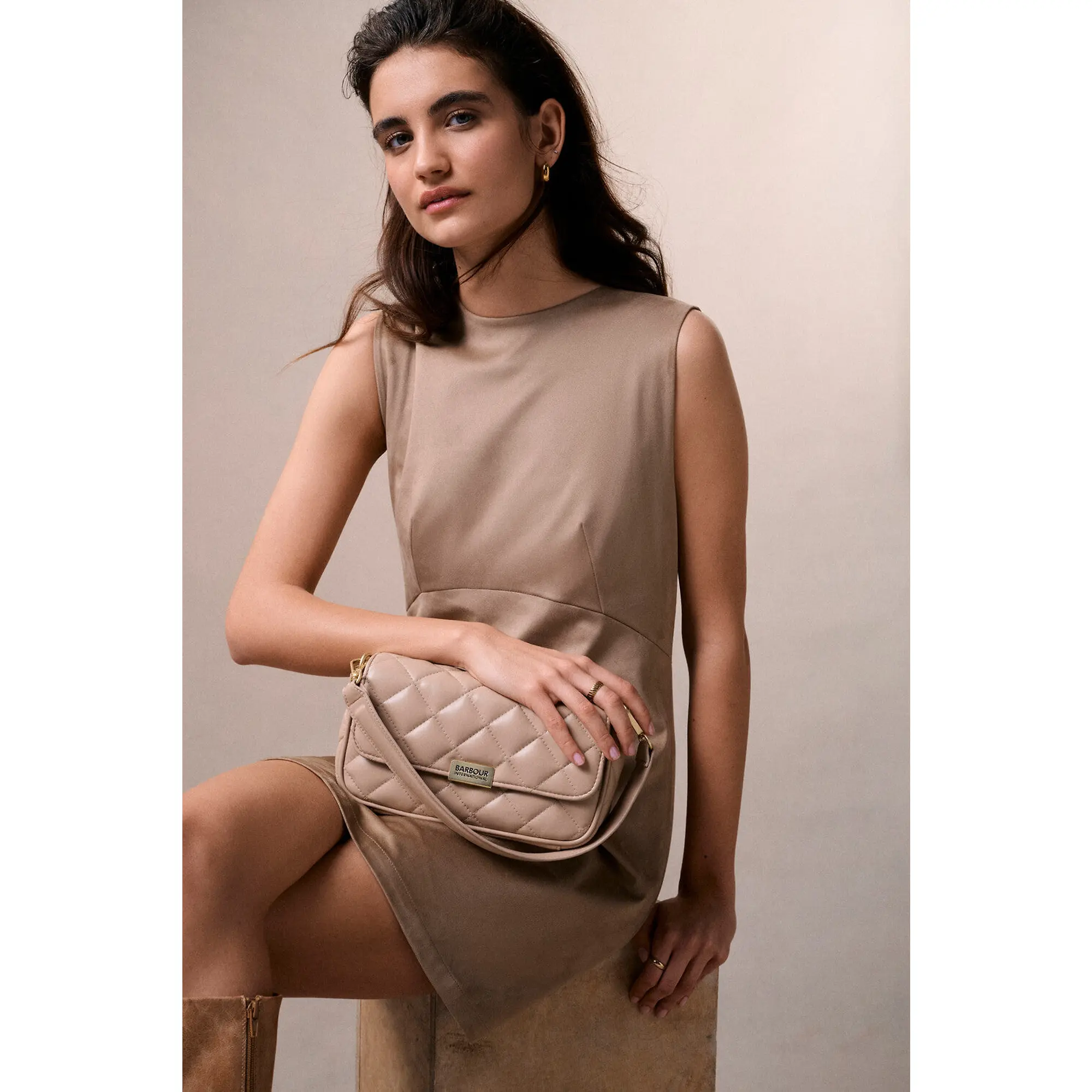 Product image 2 of 15 of Barbour International Women's Soft Quilt Mini Soho Crossbody Bag - Camel